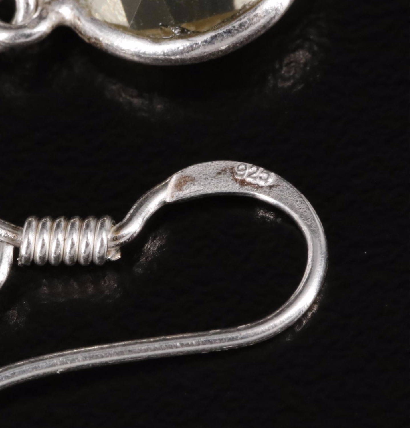 Sterling and Citrine Drop Earrings