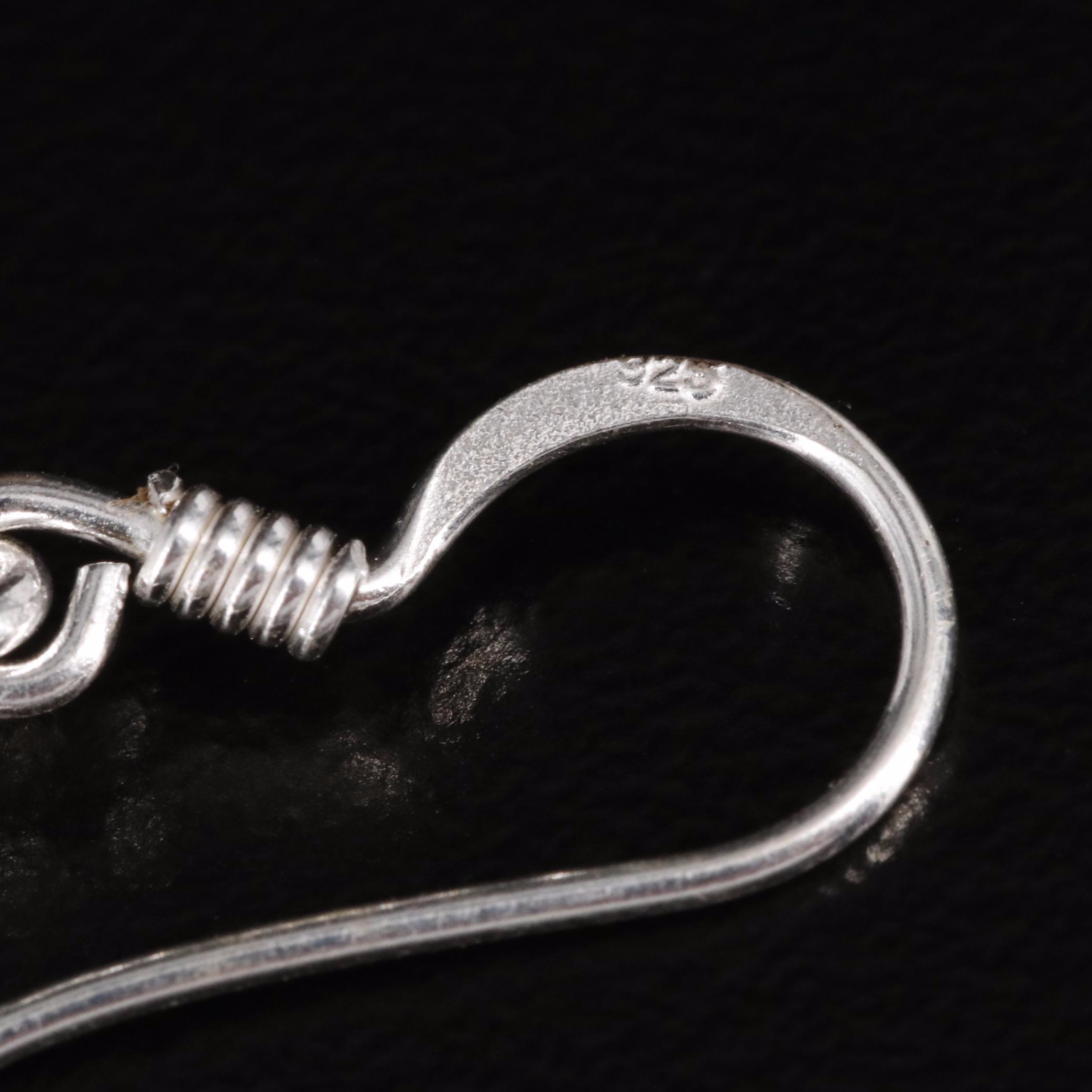 Sterling and Citrine Drop Earrings