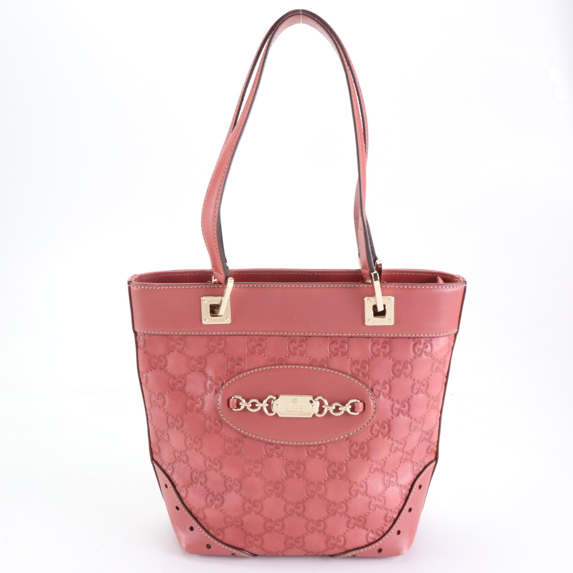 Gucci Punch GG Embossed Leather Shoulder Bag