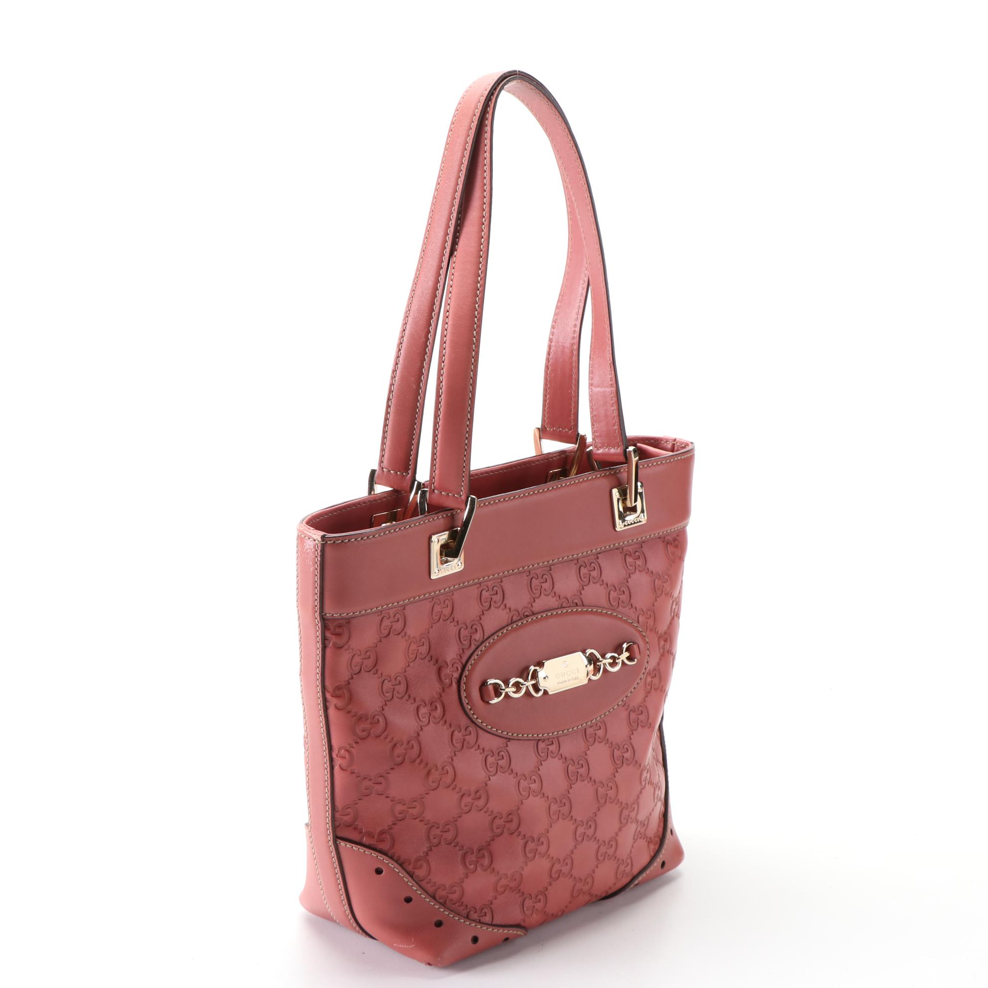 Gucci Punch GG Embossed Leather Shoulder Bag