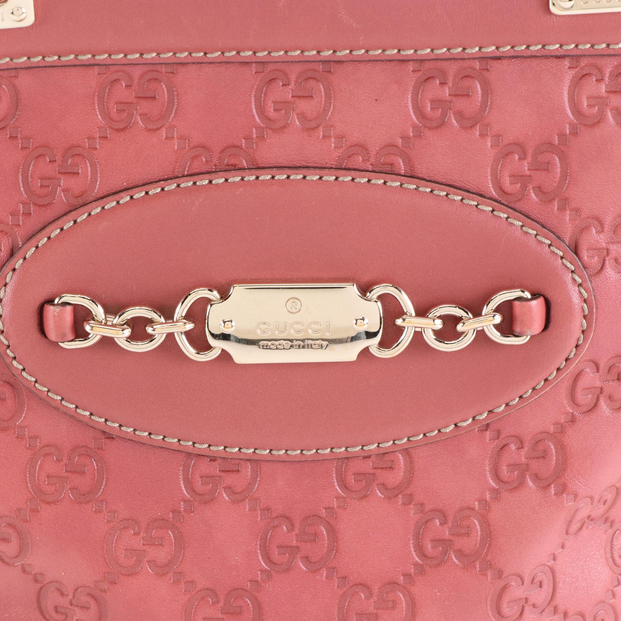 Gucci Punch GG Embossed Leather Shoulder Bag