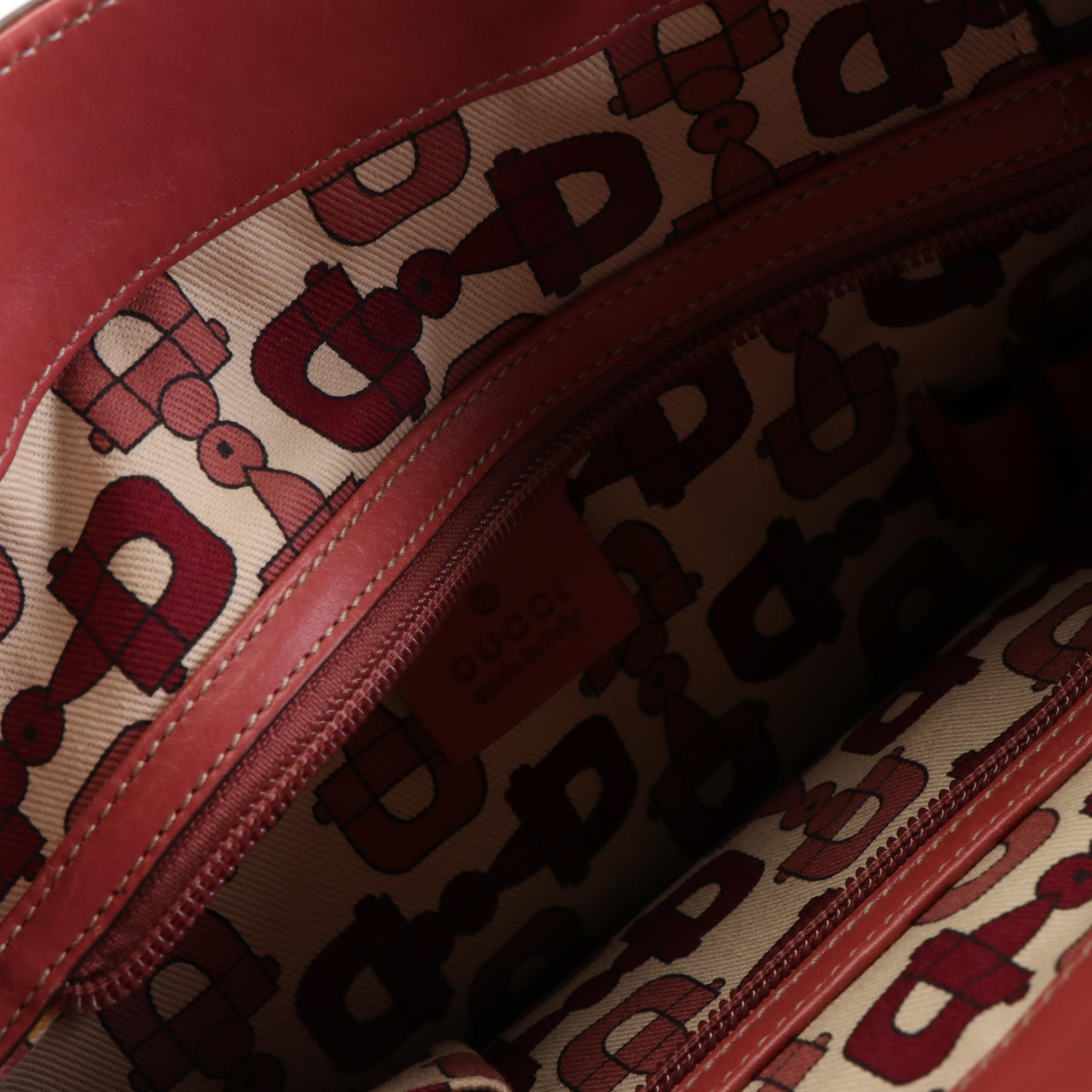 Gucci Punch GG Embossed Leather Shoulder Bag