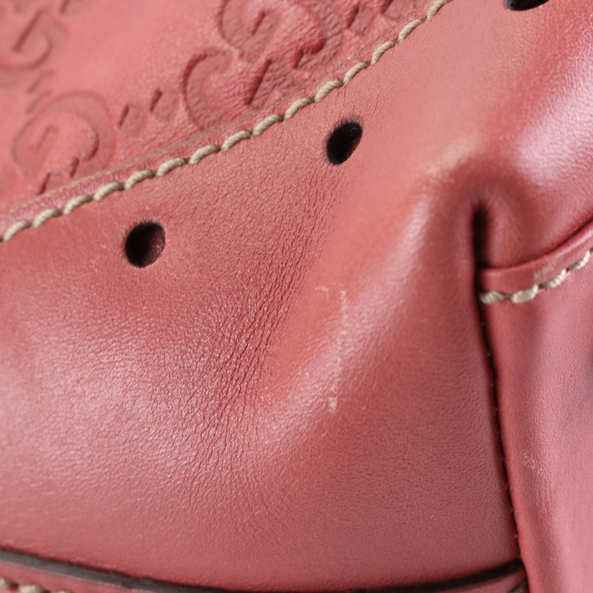 Gucci Punch GG Embossed Leather Shoulder Bag