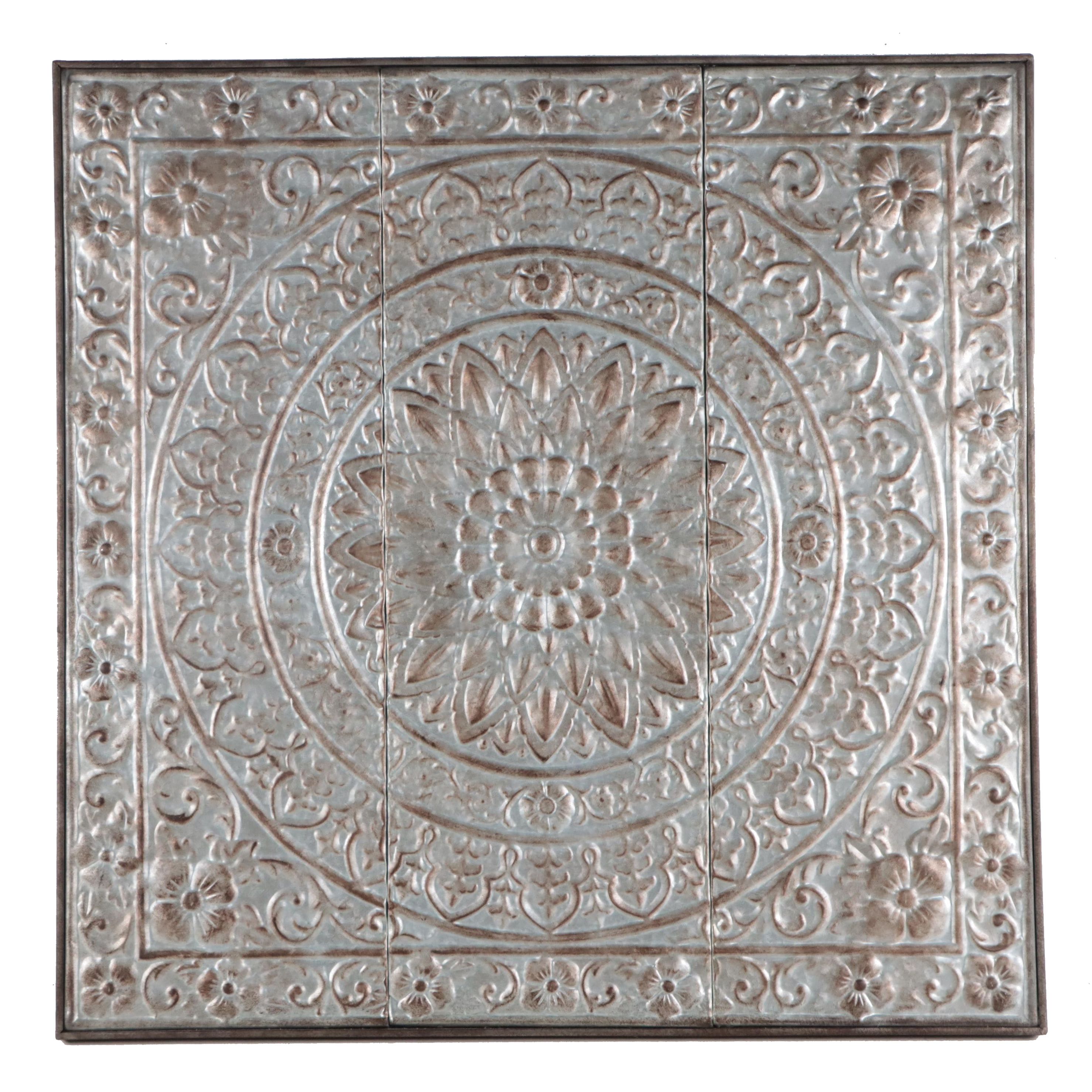 Decorative Embossed Metal Wall Hanging