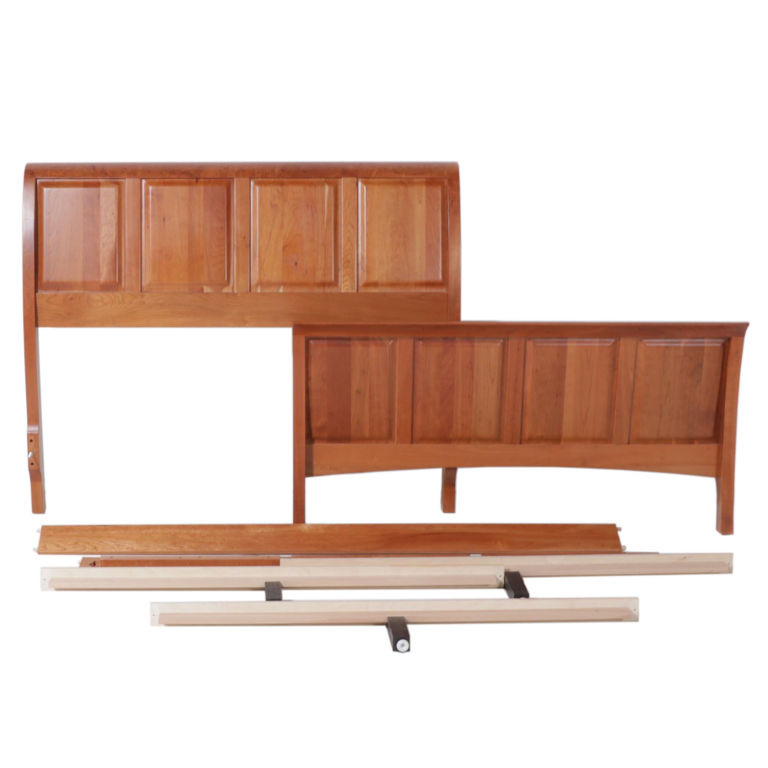 Copeland Furniture Shaker Style Cherrywood Queen Size Sleigh Bed Frame