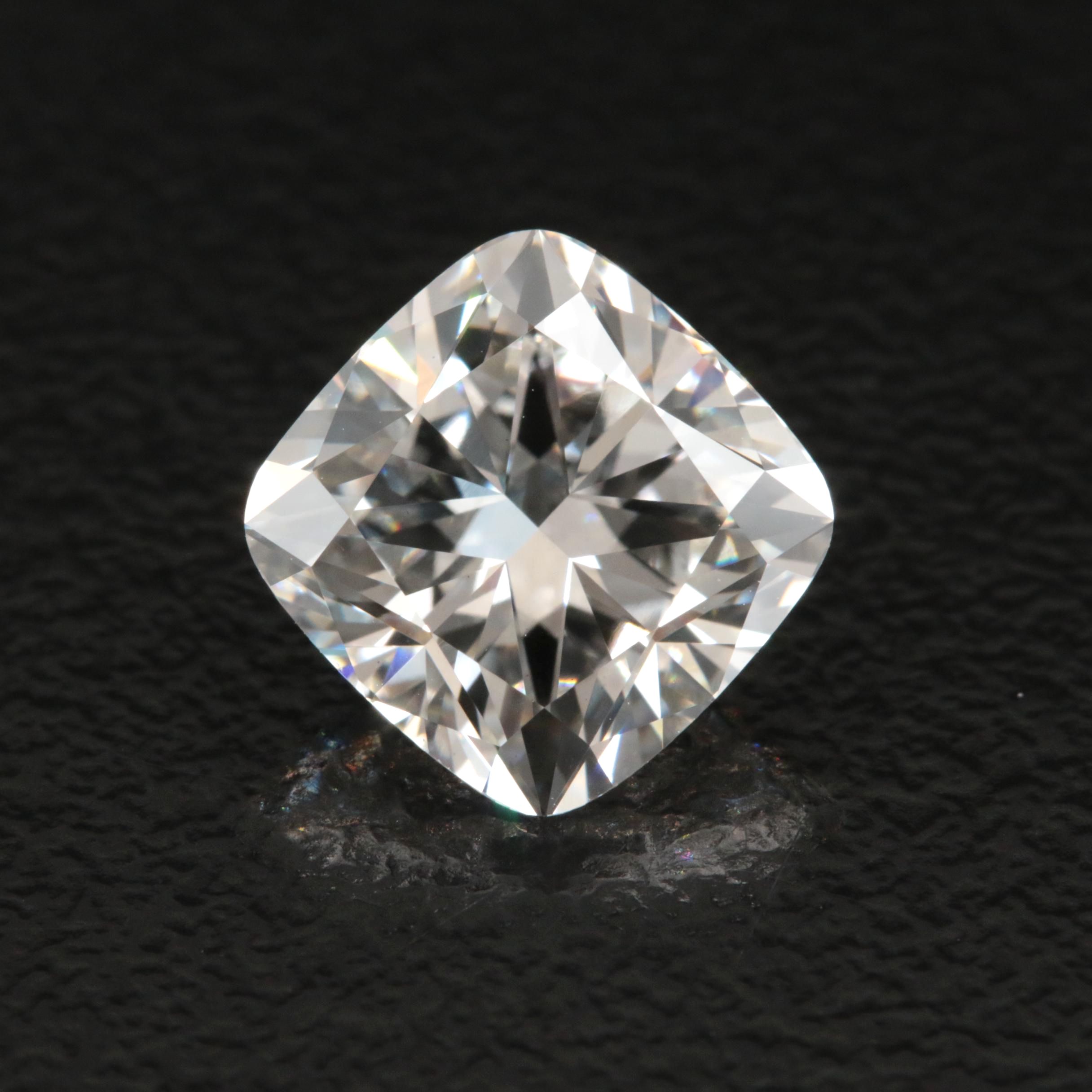 Loose 3.07 CT Lab Grown Square Cushion Diamond with IGI Report
