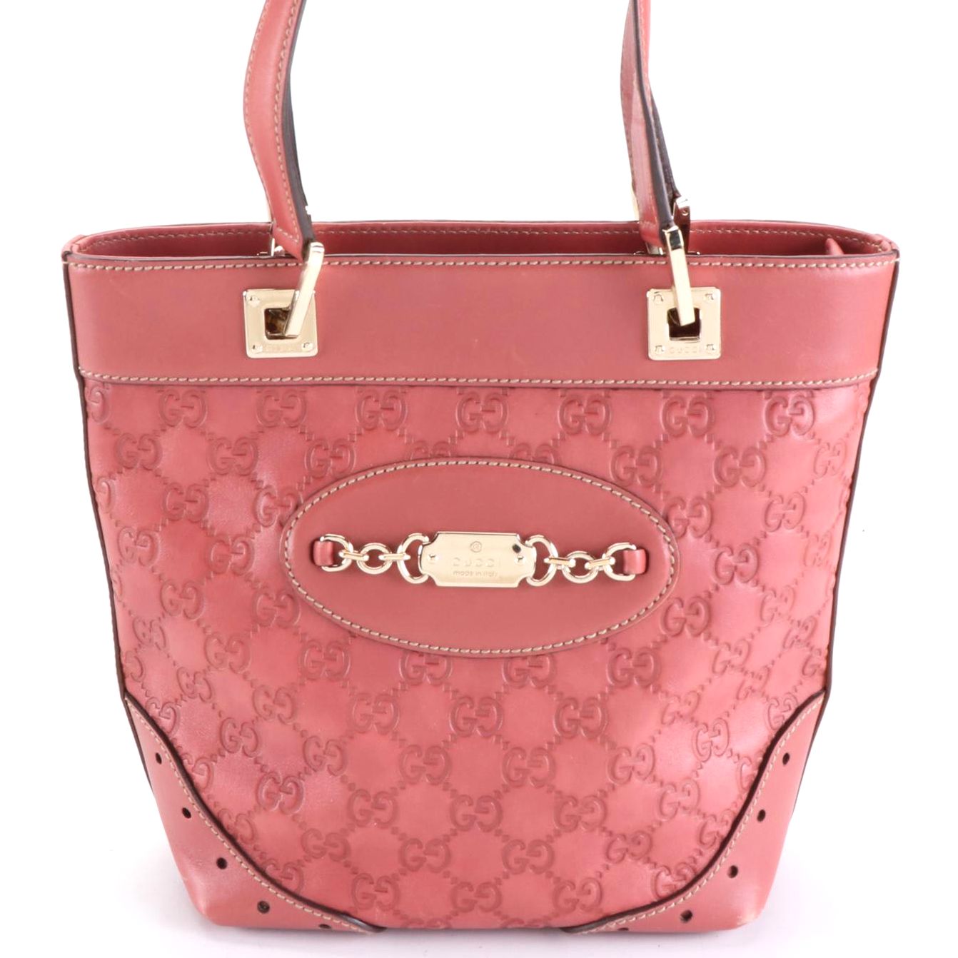 Gucci Punch GG Embossed Leather Shoulder Bag