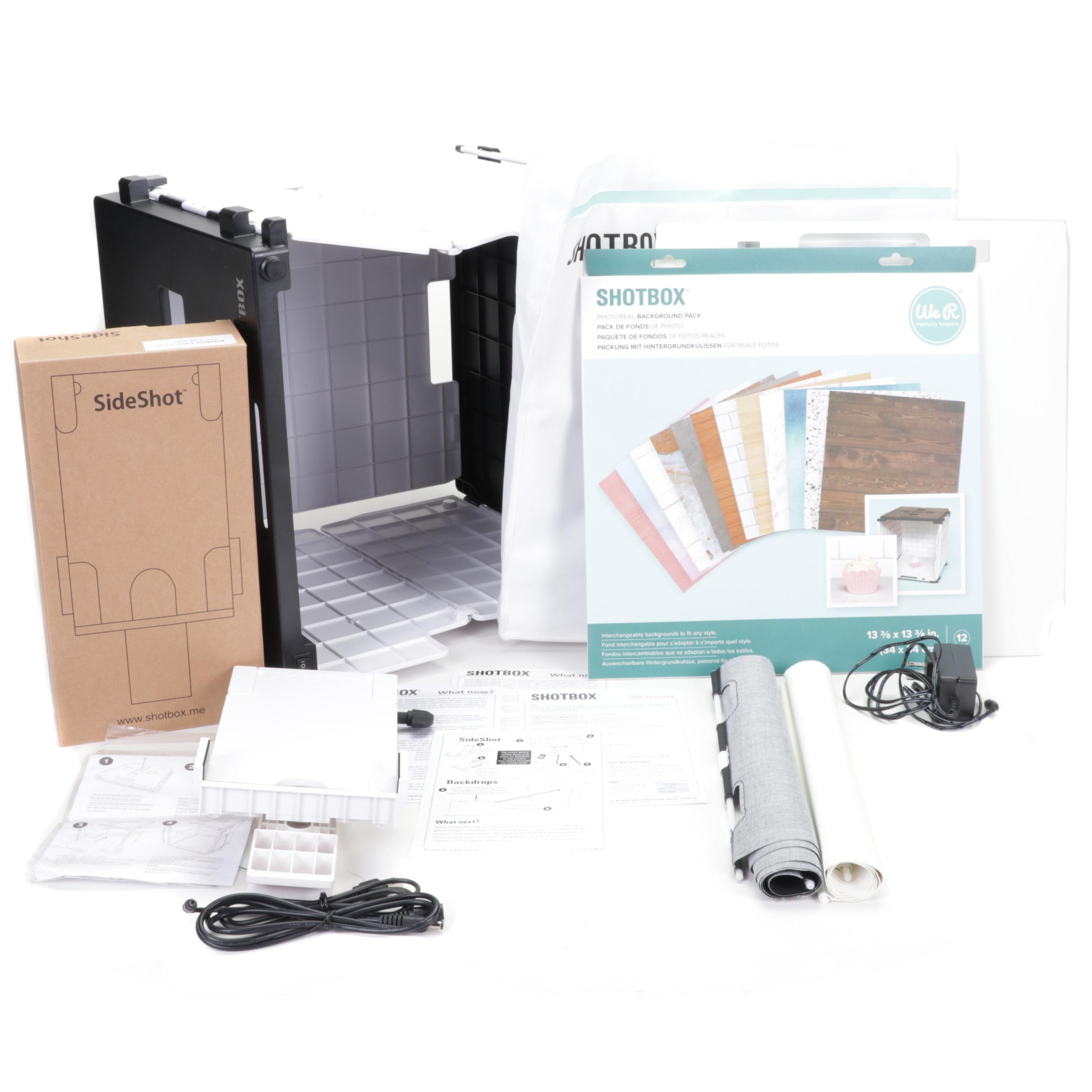 Shotbox Portable Light Studio with Side Shot Attachable Arm