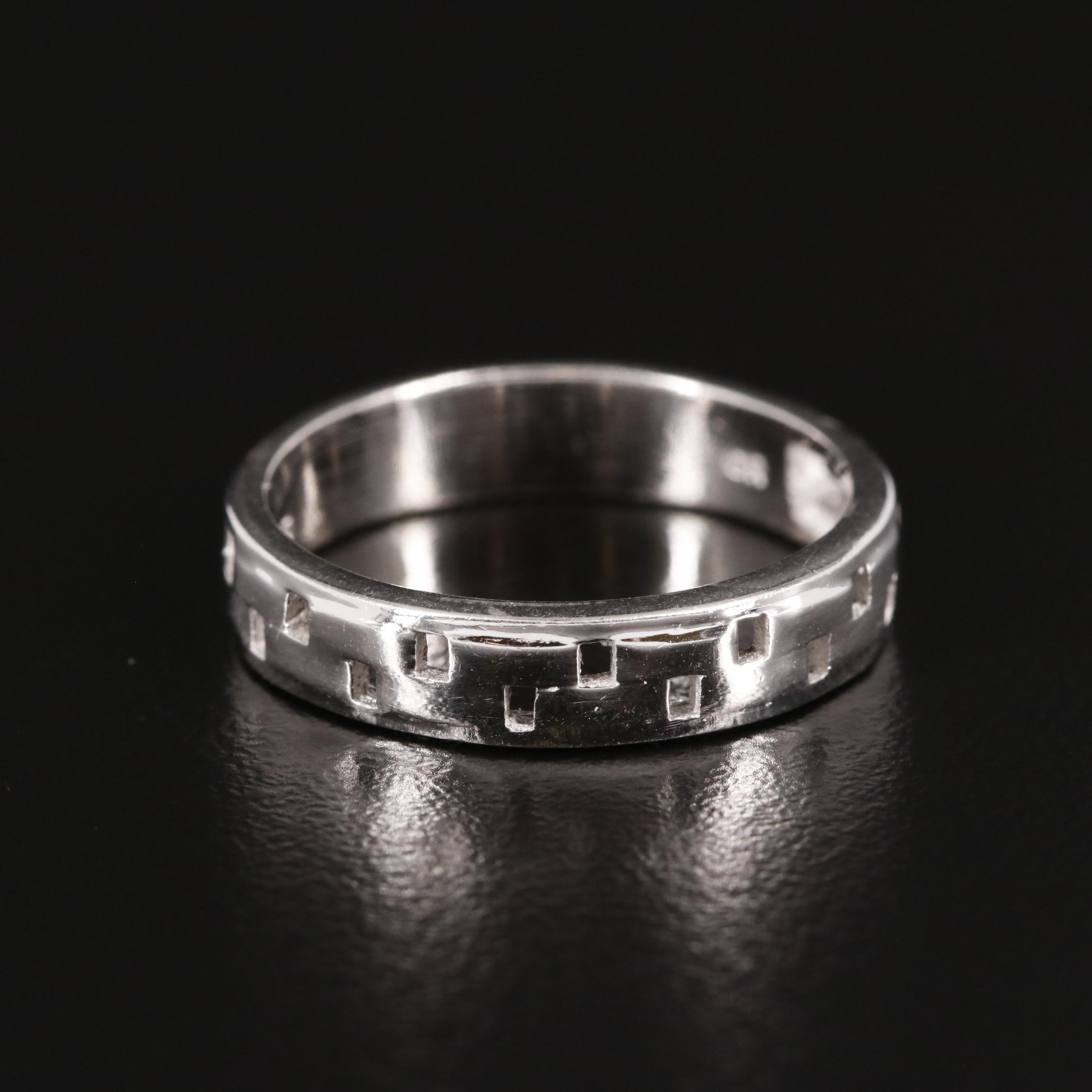 Sterling Geometric Band