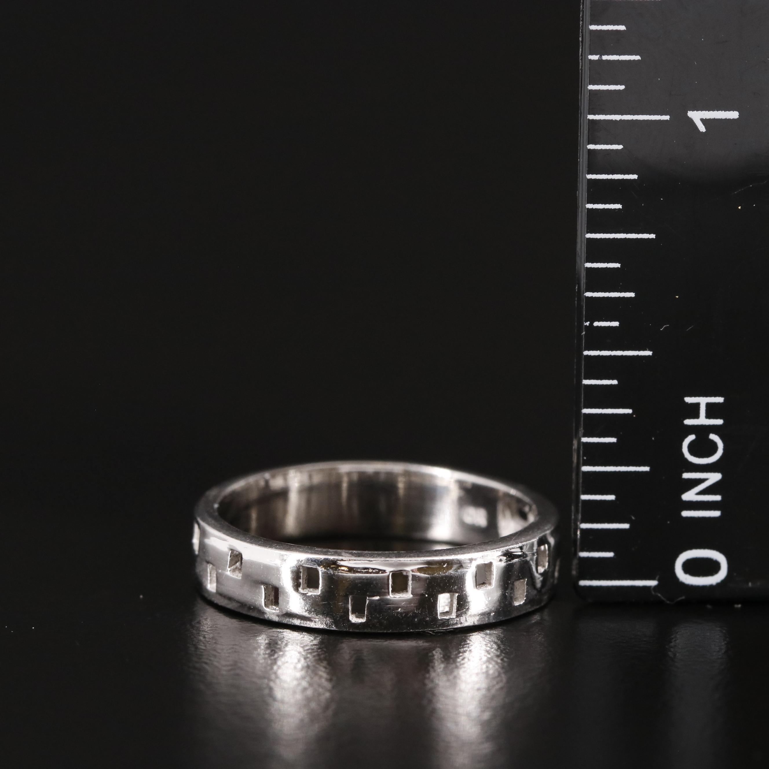 Sterling Geometric Band