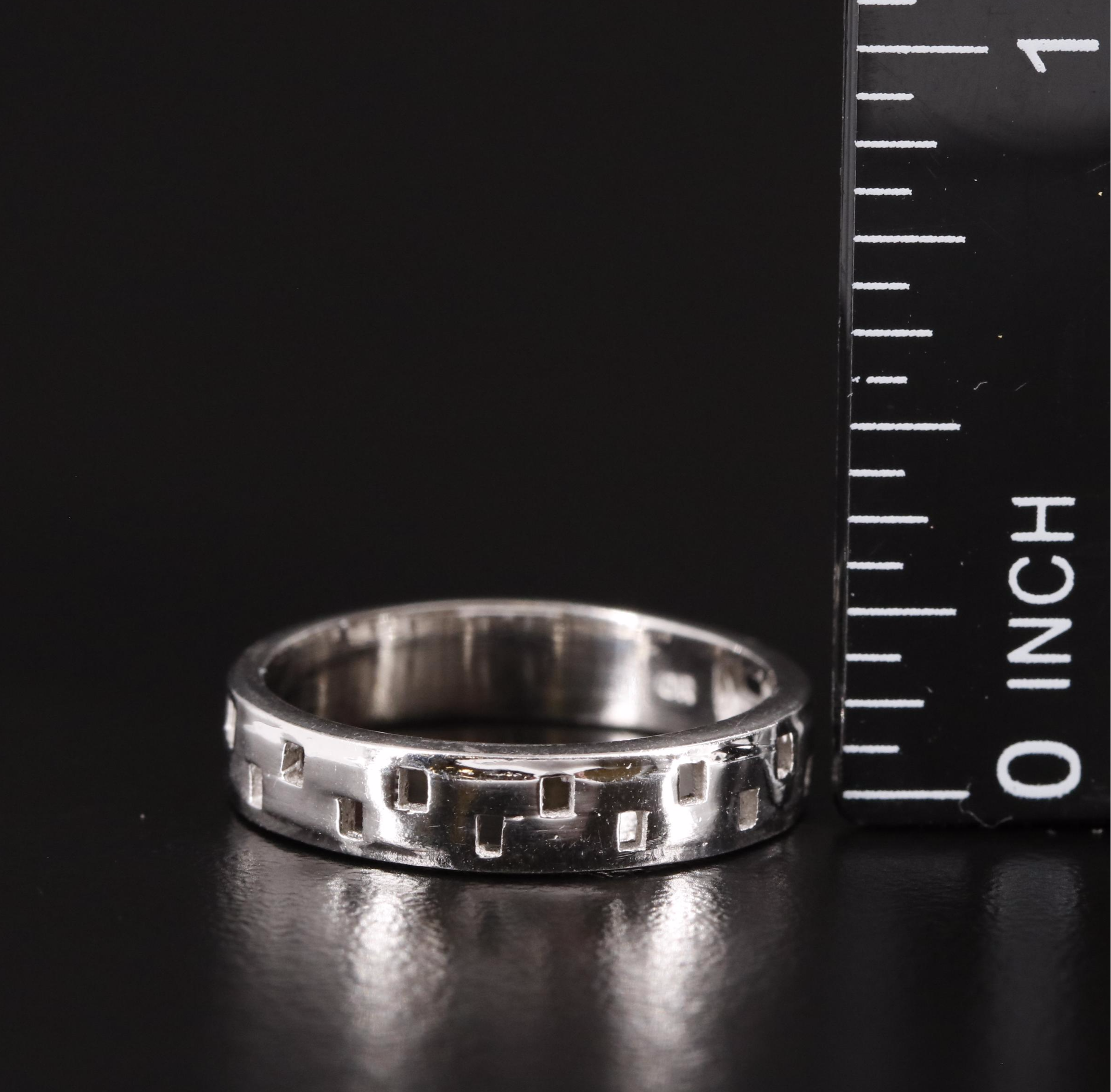 Sterling Geometric Band