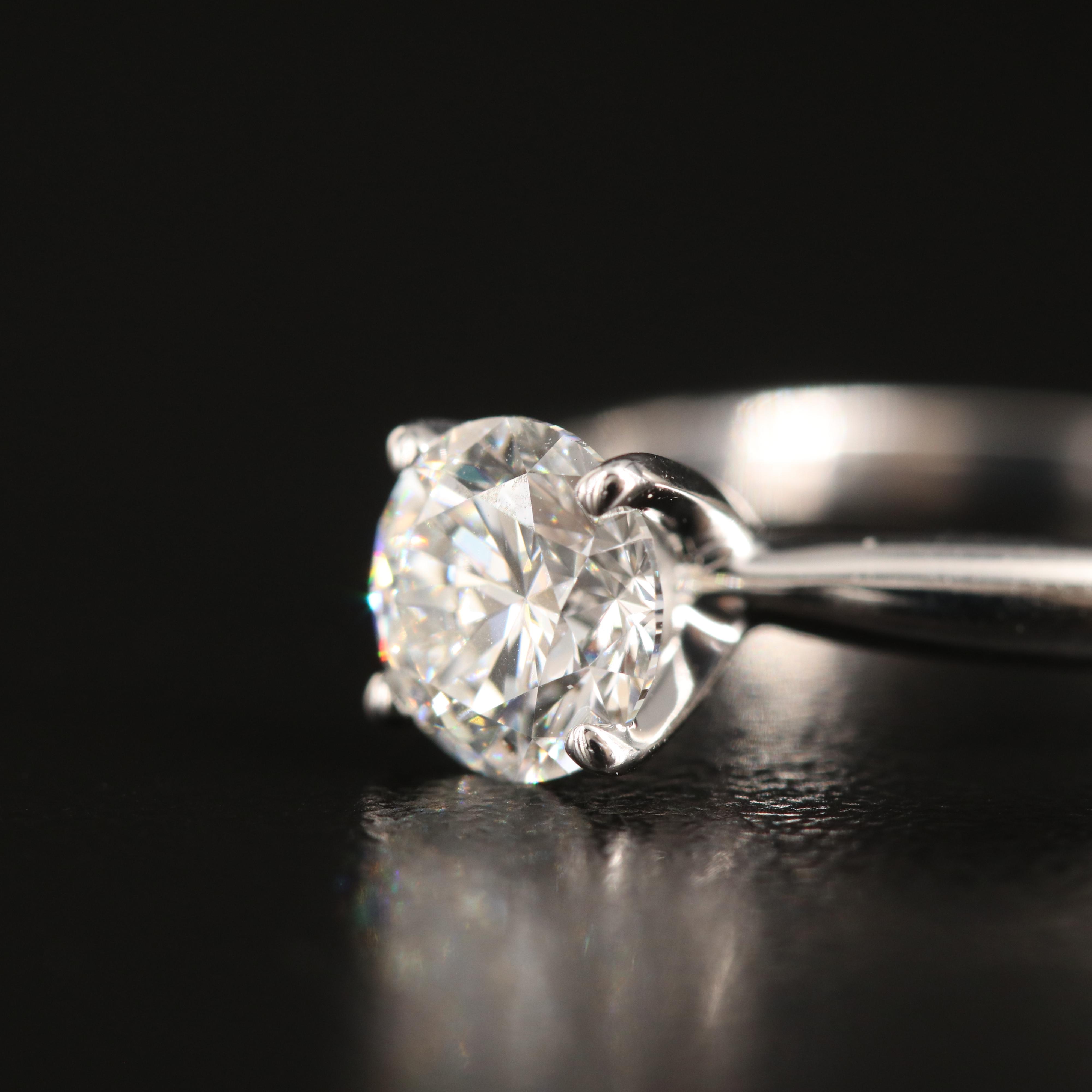 14K 1.00 CT Lab Grown Diamond Solitaire Ring with IGI Report