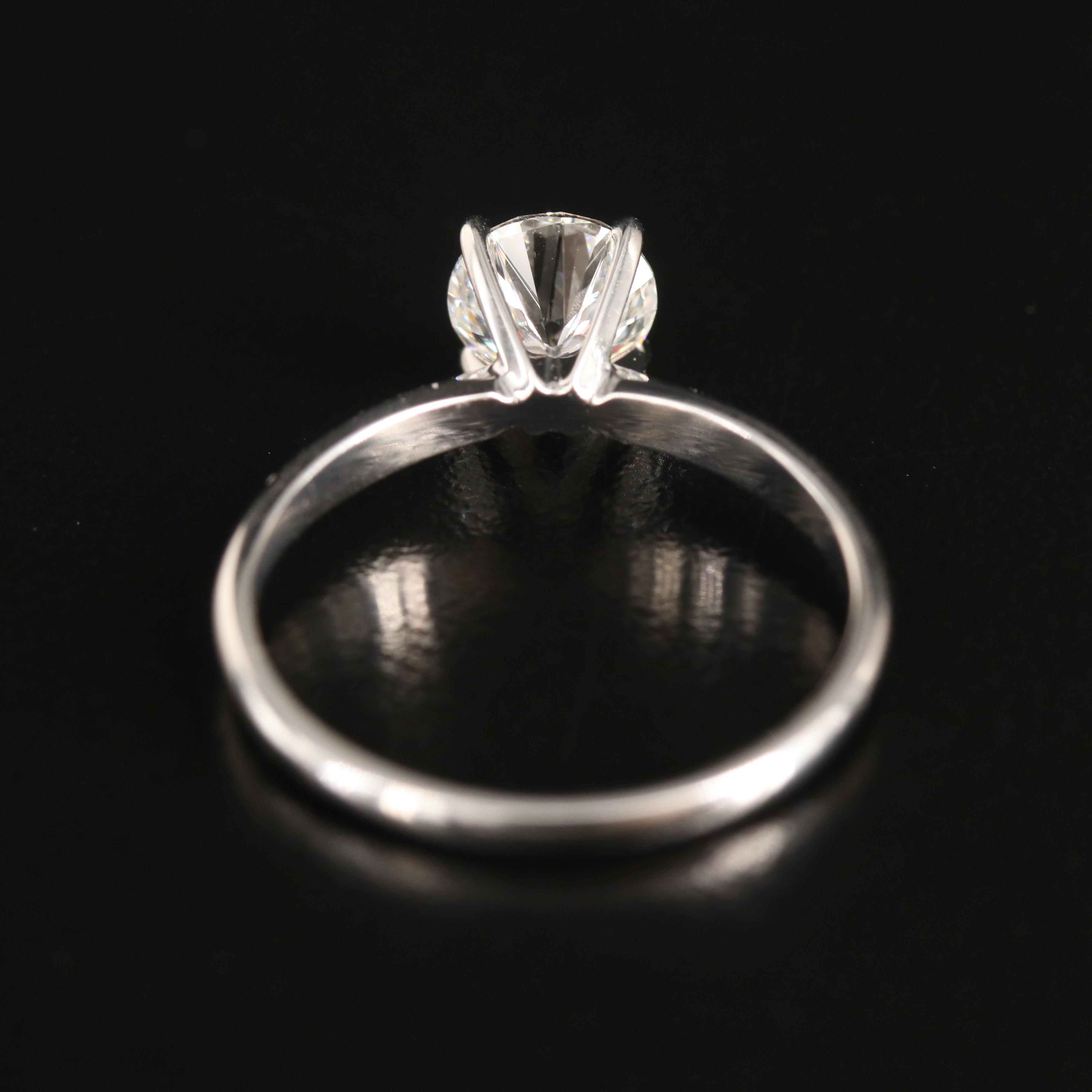 14K 1.00 CT Lab Grown Diamond Solitaire Ring with IGI Report