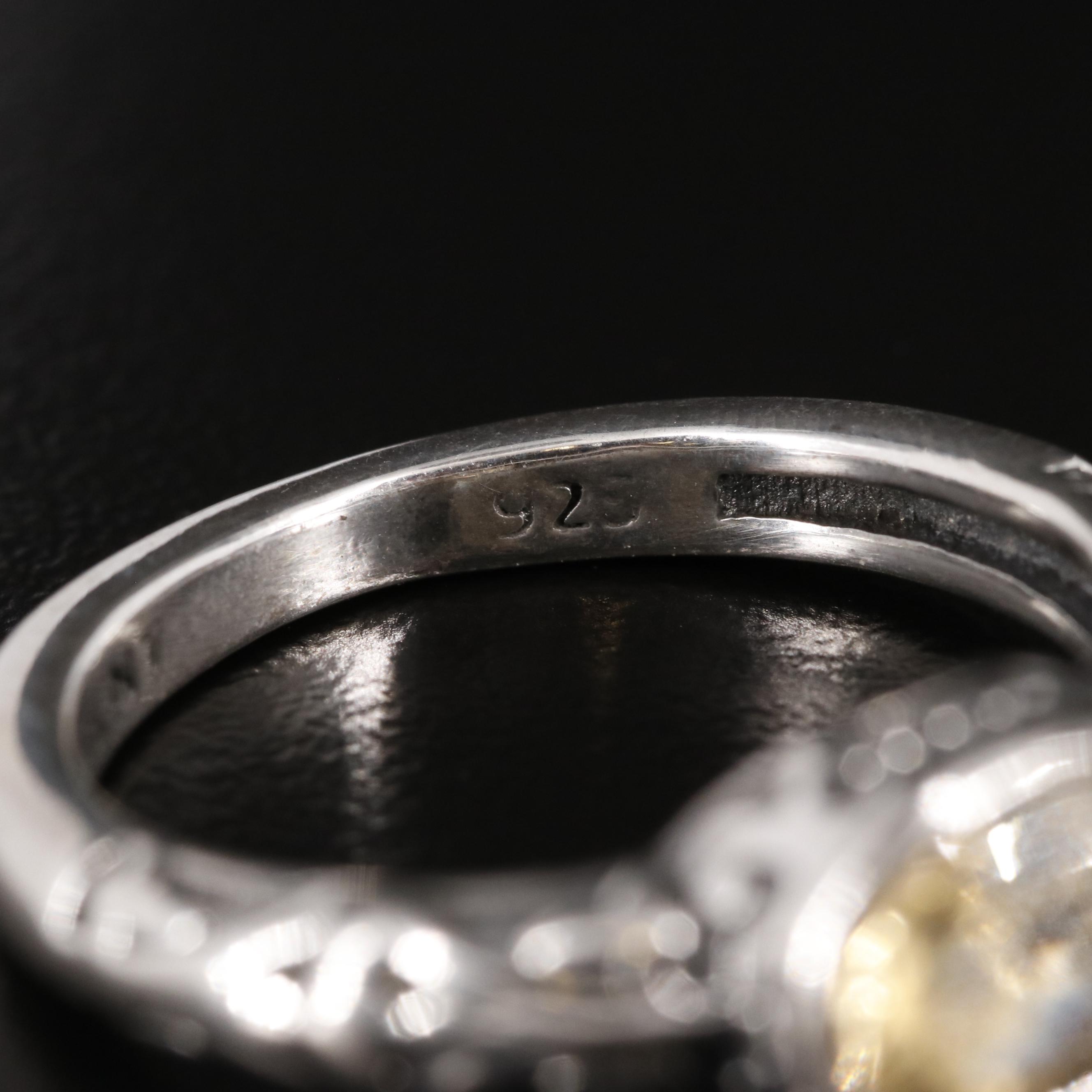 Sterling and Citrine Ring