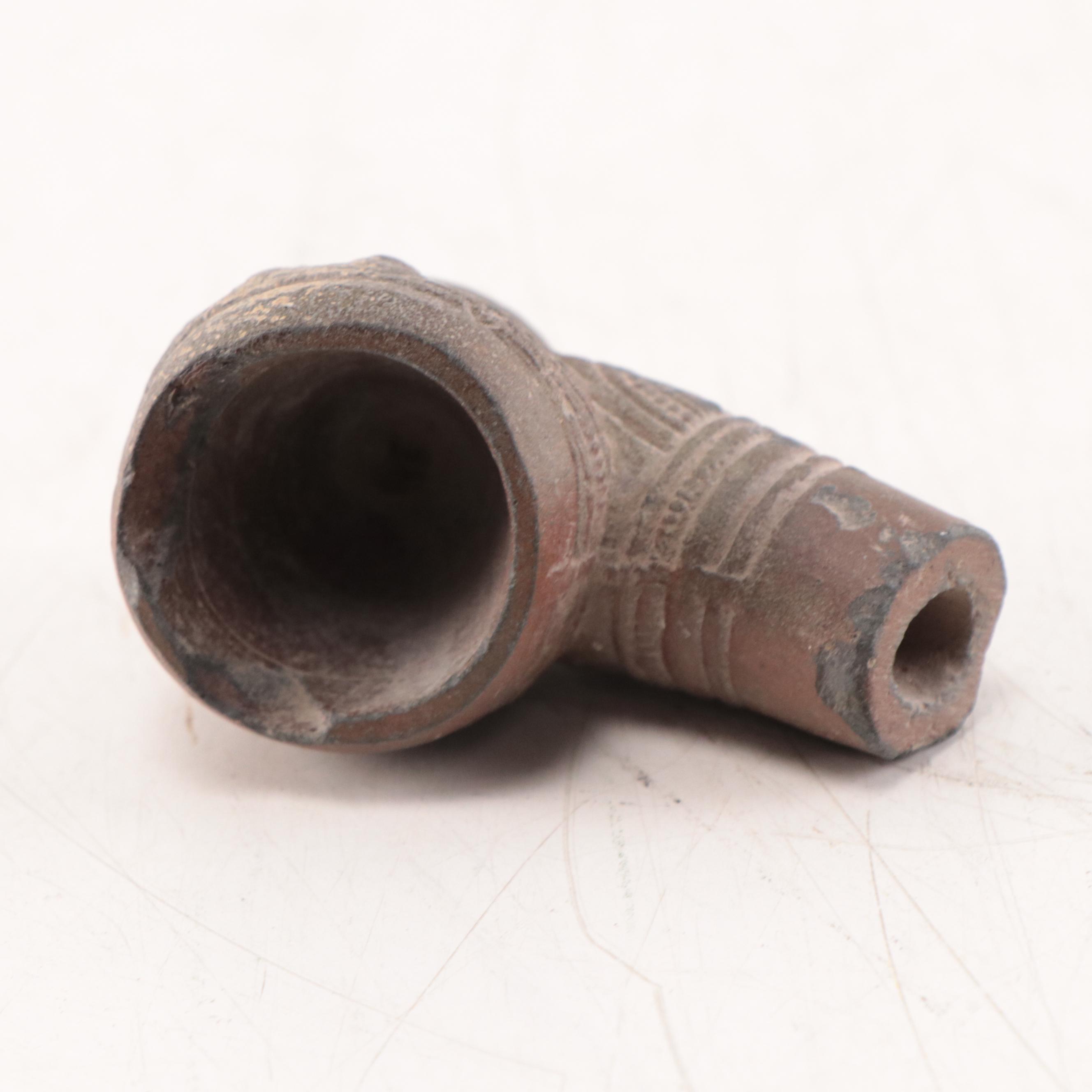 Laotian Khmer Stoneware Pipe Bowls, Circa 1300