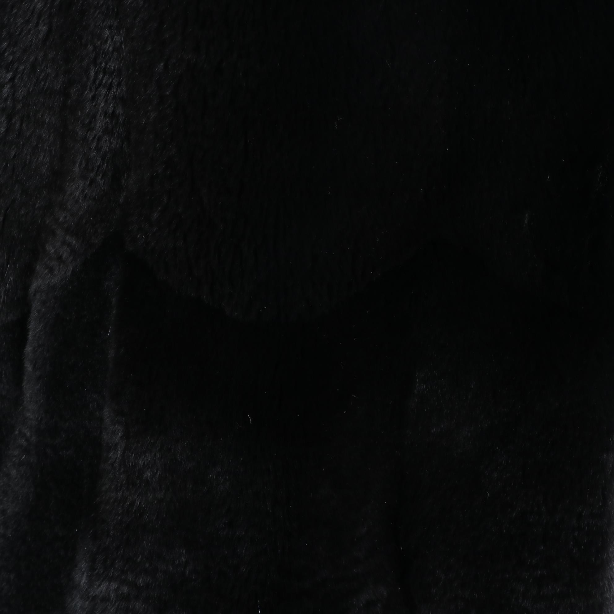 Kotsovos Reversible Sheared Mink Fur Coat with Fox Fur Trimmed Hood