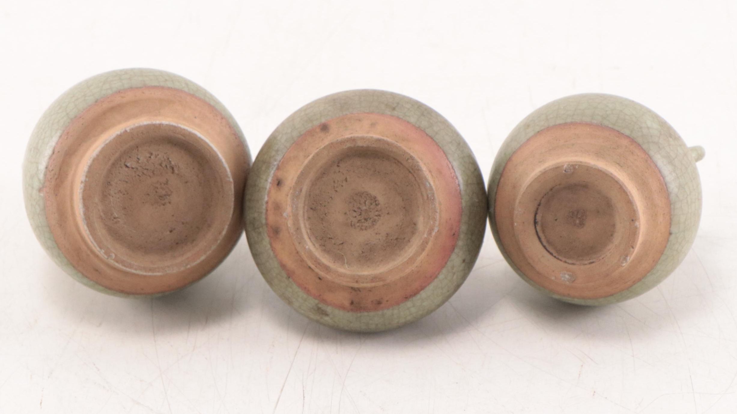 Thai Celadon Sukhothai Stoneware Vases, Mid-20th Century