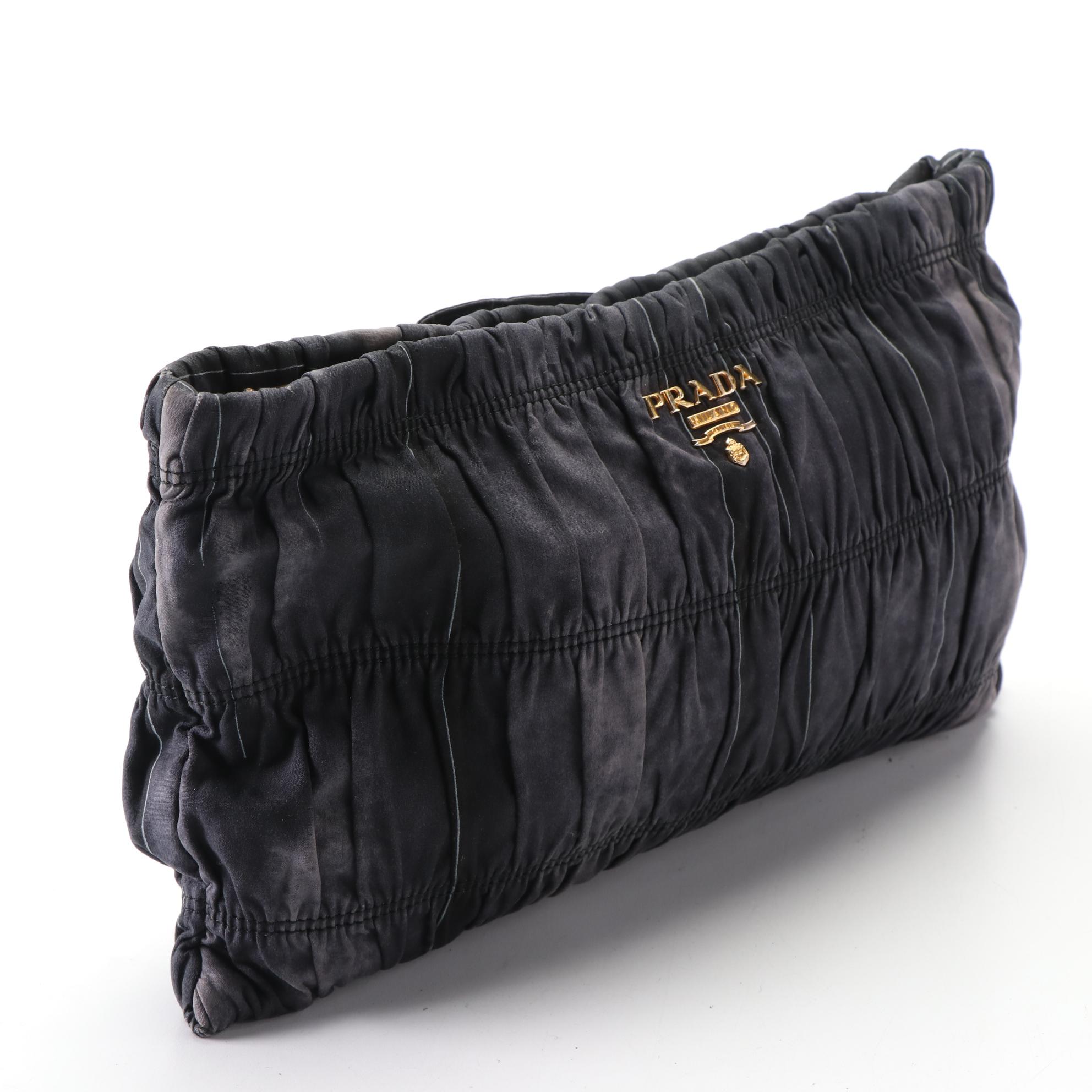 Prada Gaufre Nylon Clutch