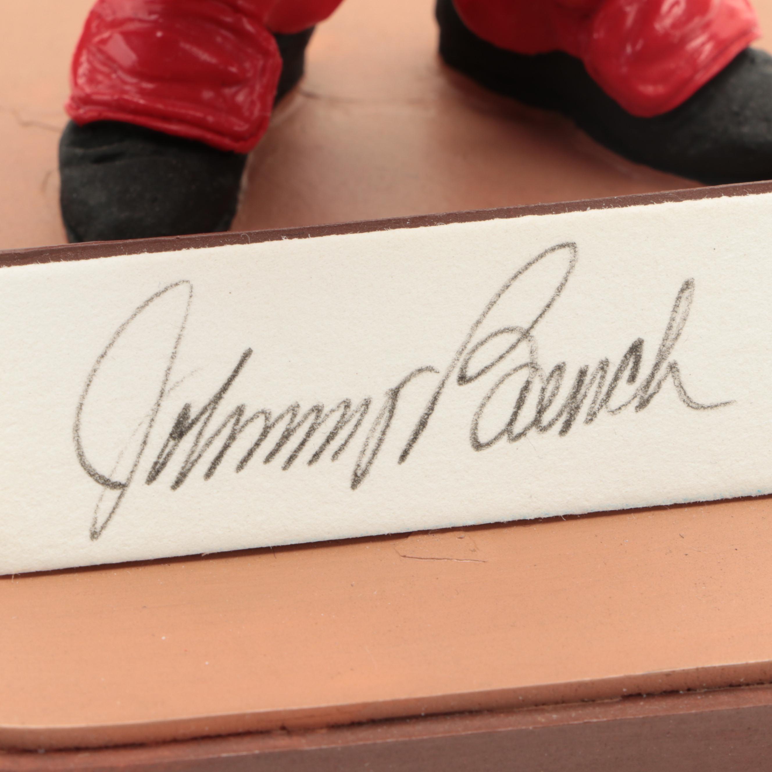 Gartlan Johnny Bench Signed Reds "Poised for Fame" Limited Ceramic Figurine