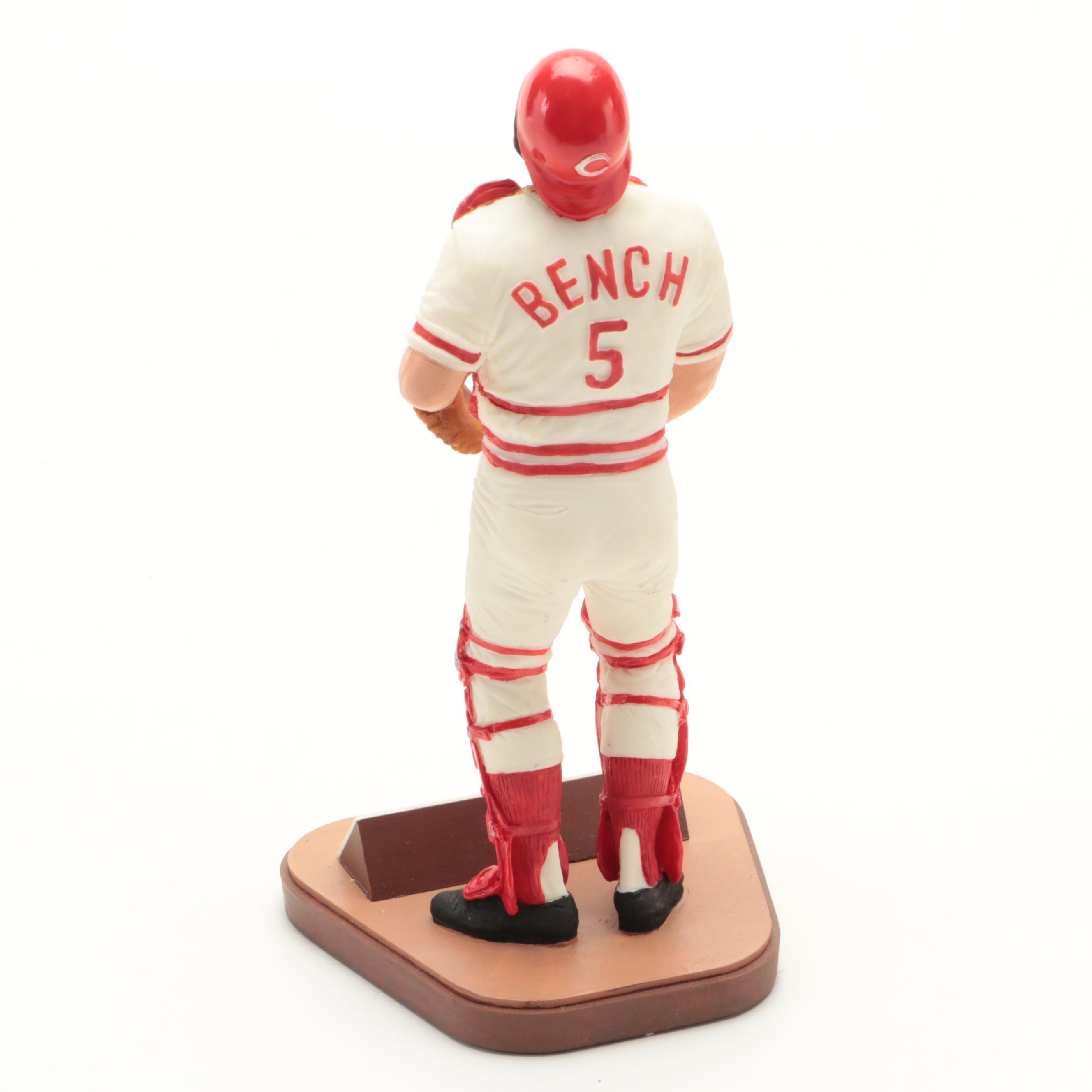 Gartlan Johnny Bench Signed Reds "Poised for Fame" Limited Ceramic Figurine