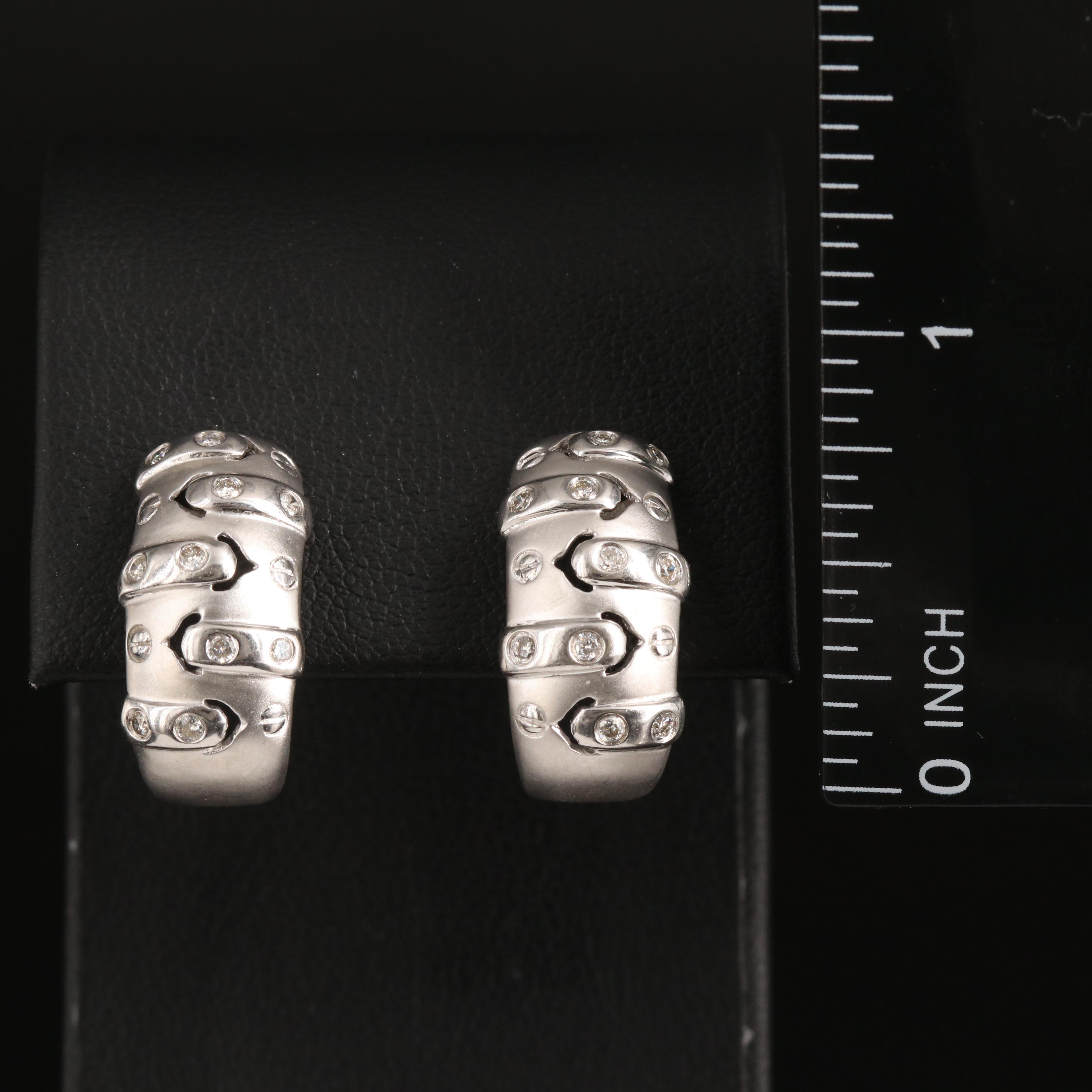 14K 0.30 CTW Diamond J Hoop Earrings