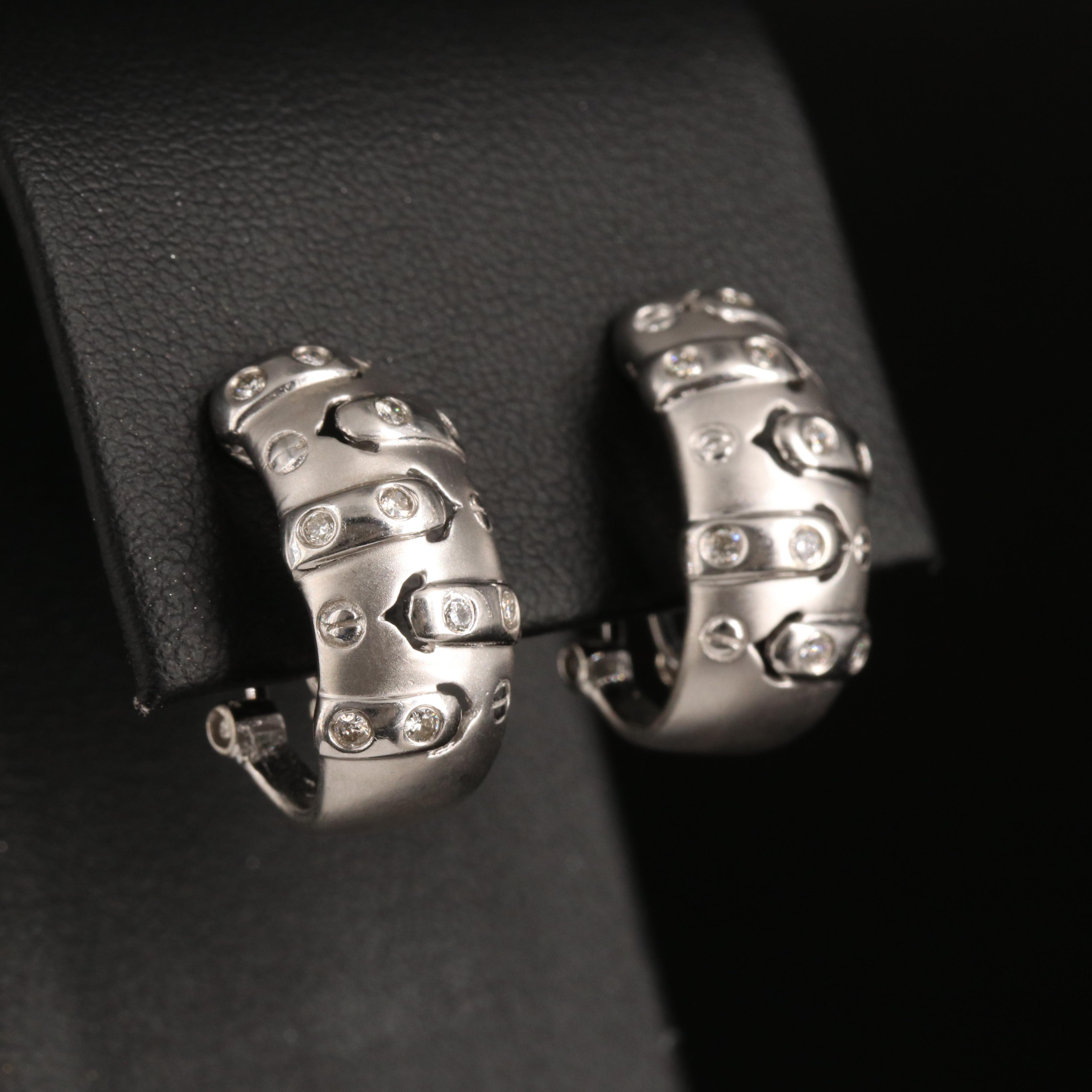 14K 0.30 CTW Diamond J Hoop Earrings