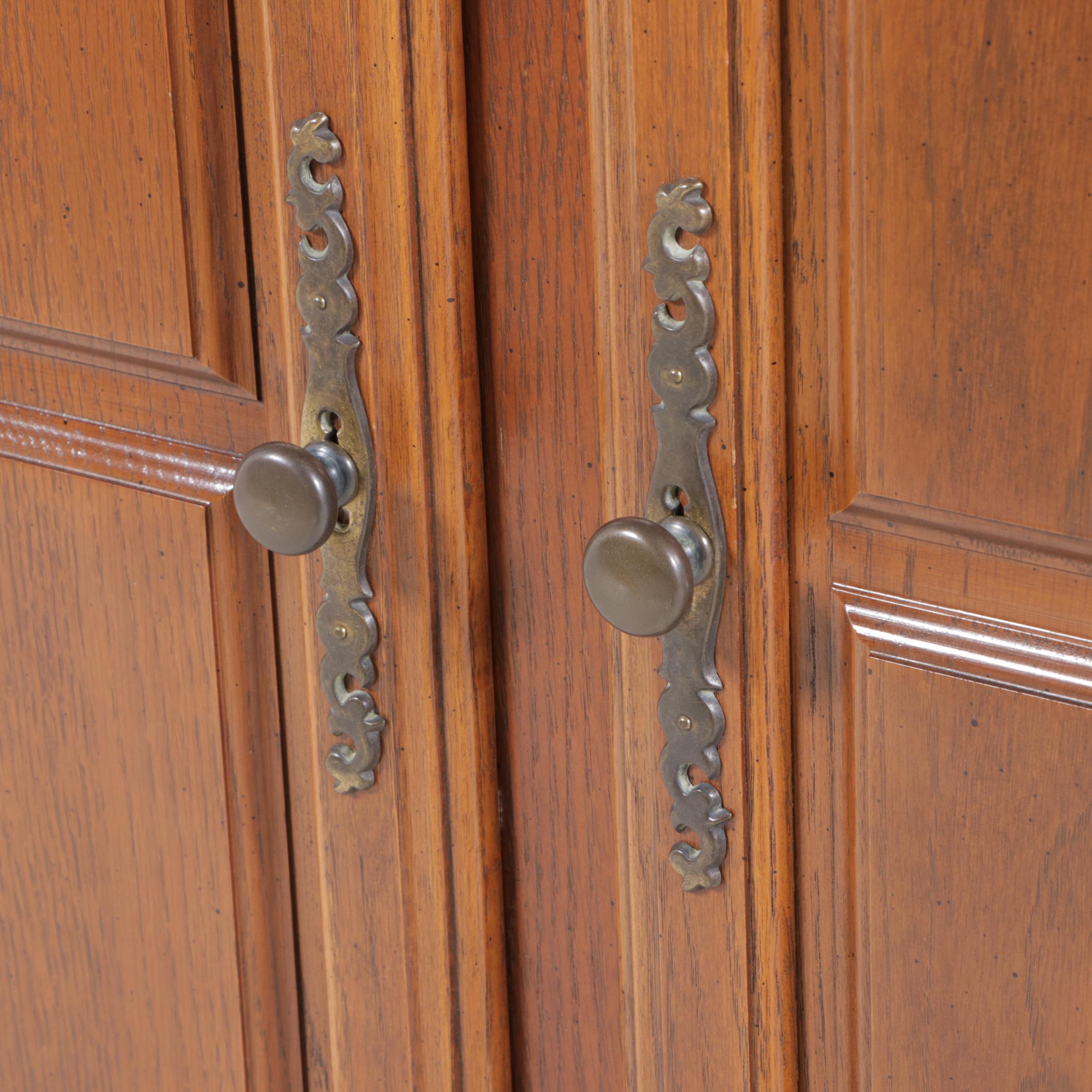 Kroehler French Provincial Style Oak Clothes Press