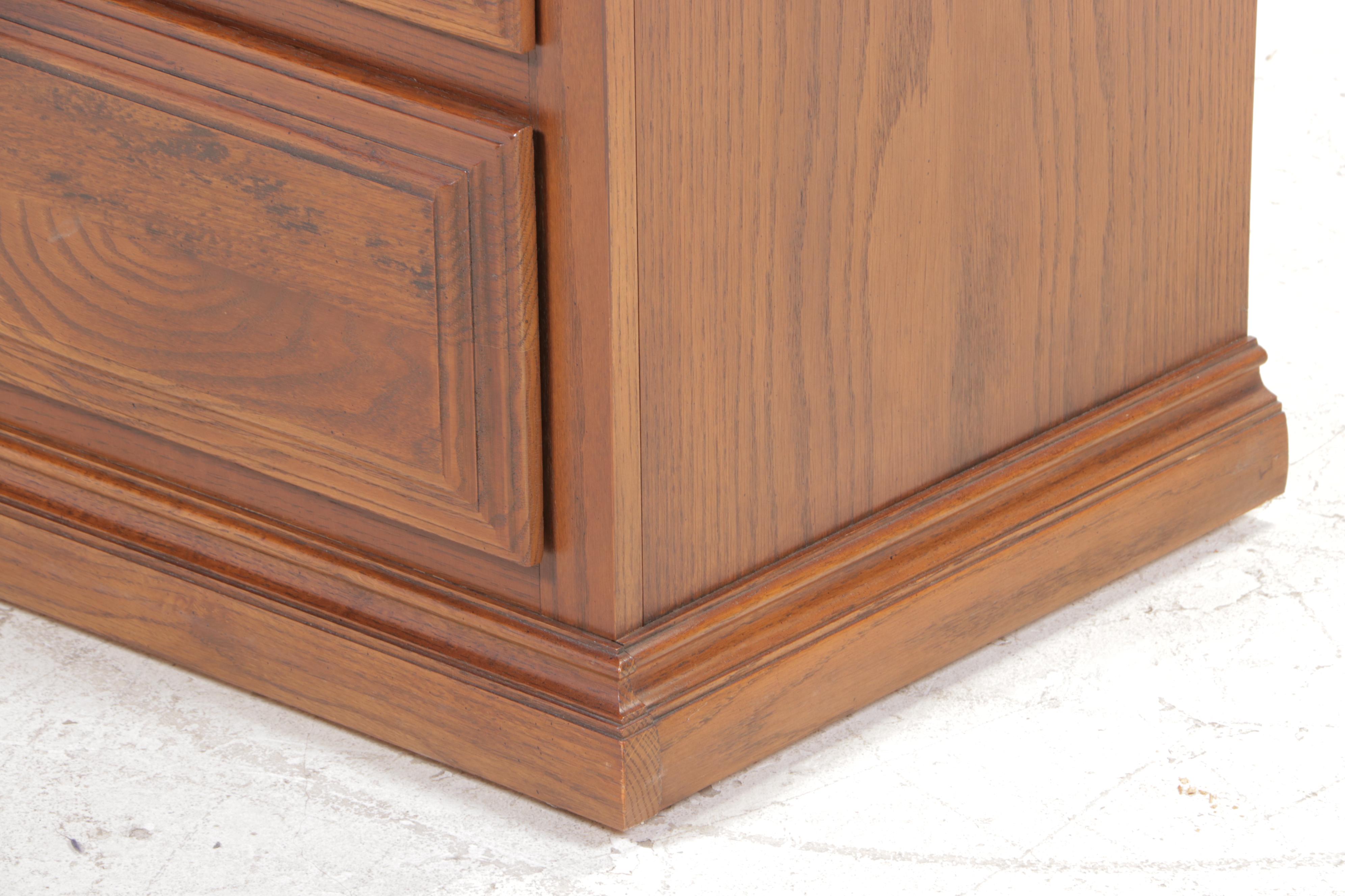 Kroehler French Provincial Style Oak Clothes Press