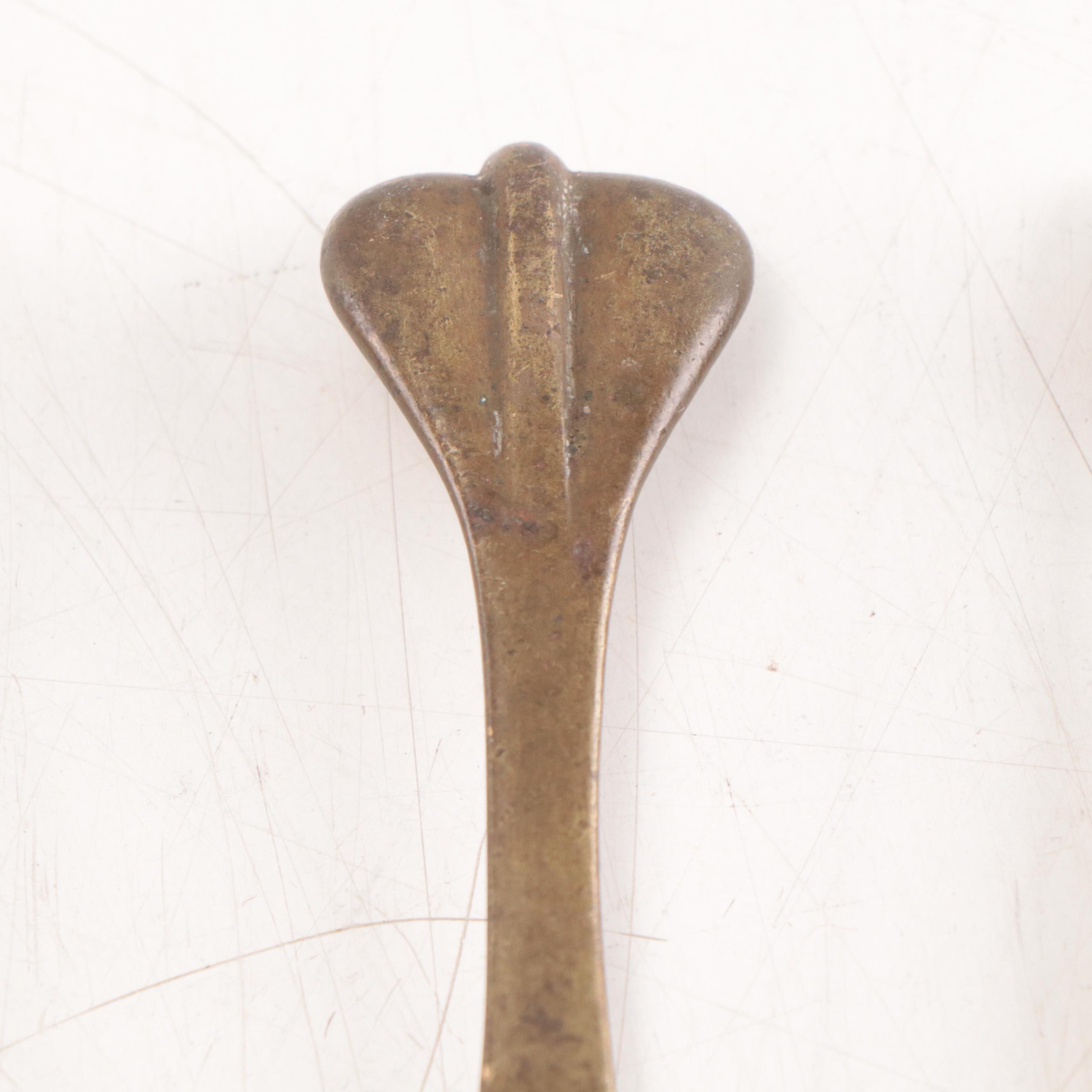 Nepalese Brass Puja Spoons, Early 20th Century
