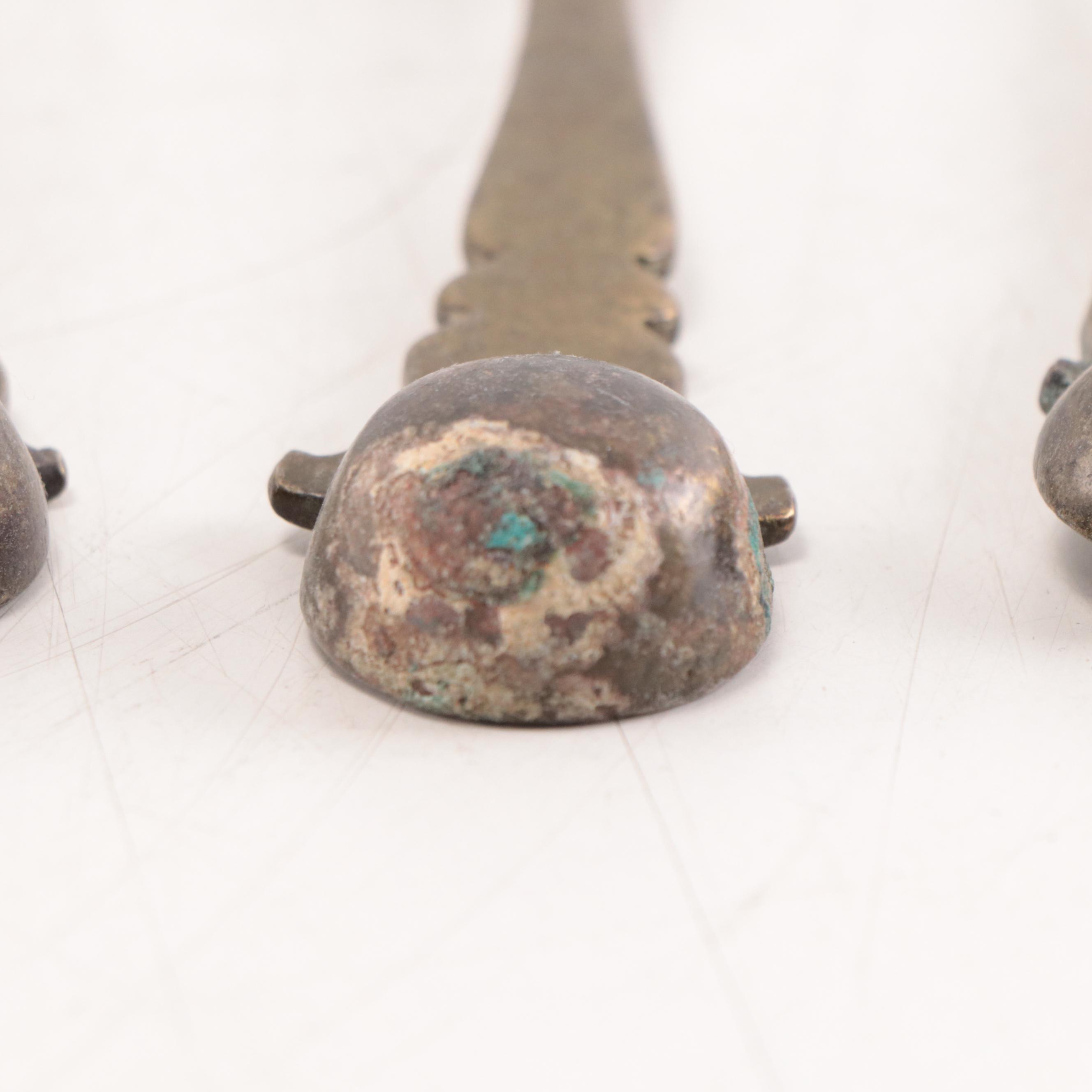 Nepalese Brass Puja Spoons, Early 20th Century