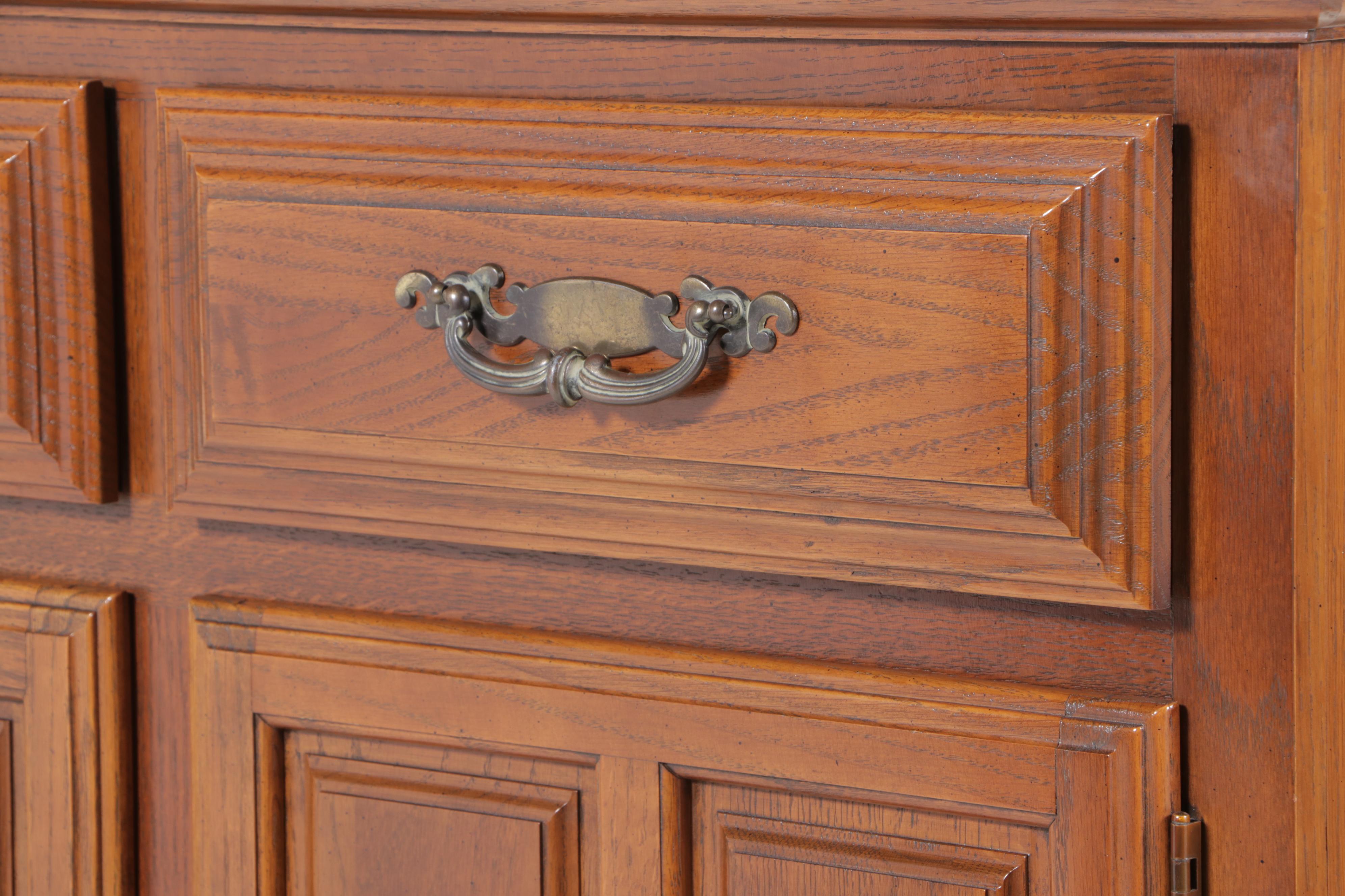 Kroehler French Provincial Style Oak Clothes Press