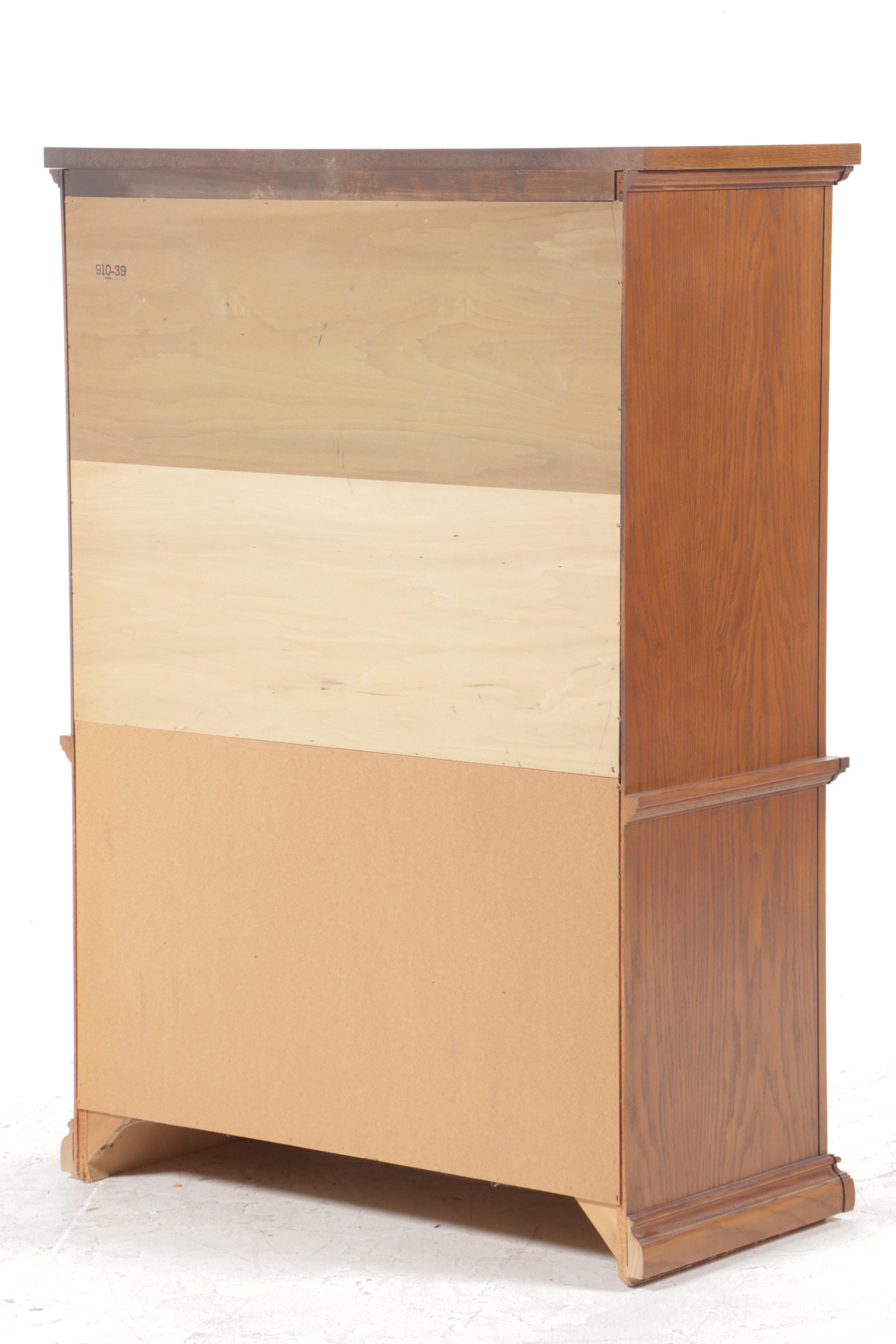 Kroehler French Provincial Style Oak Clothes Press