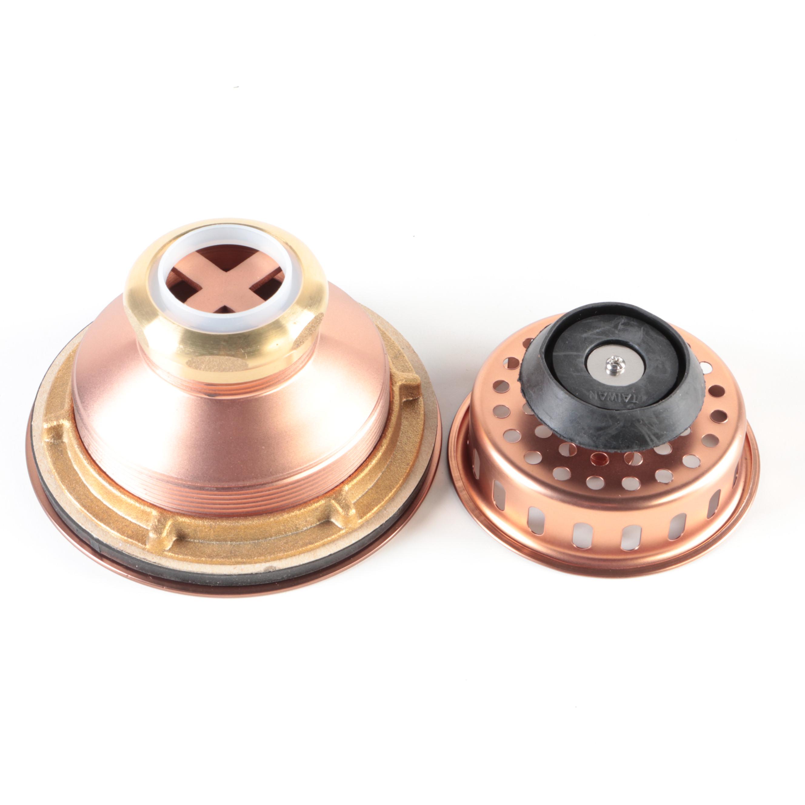 Antiqued Copper Finish Pull-Down Kitchen Faucet with Basket Strainer