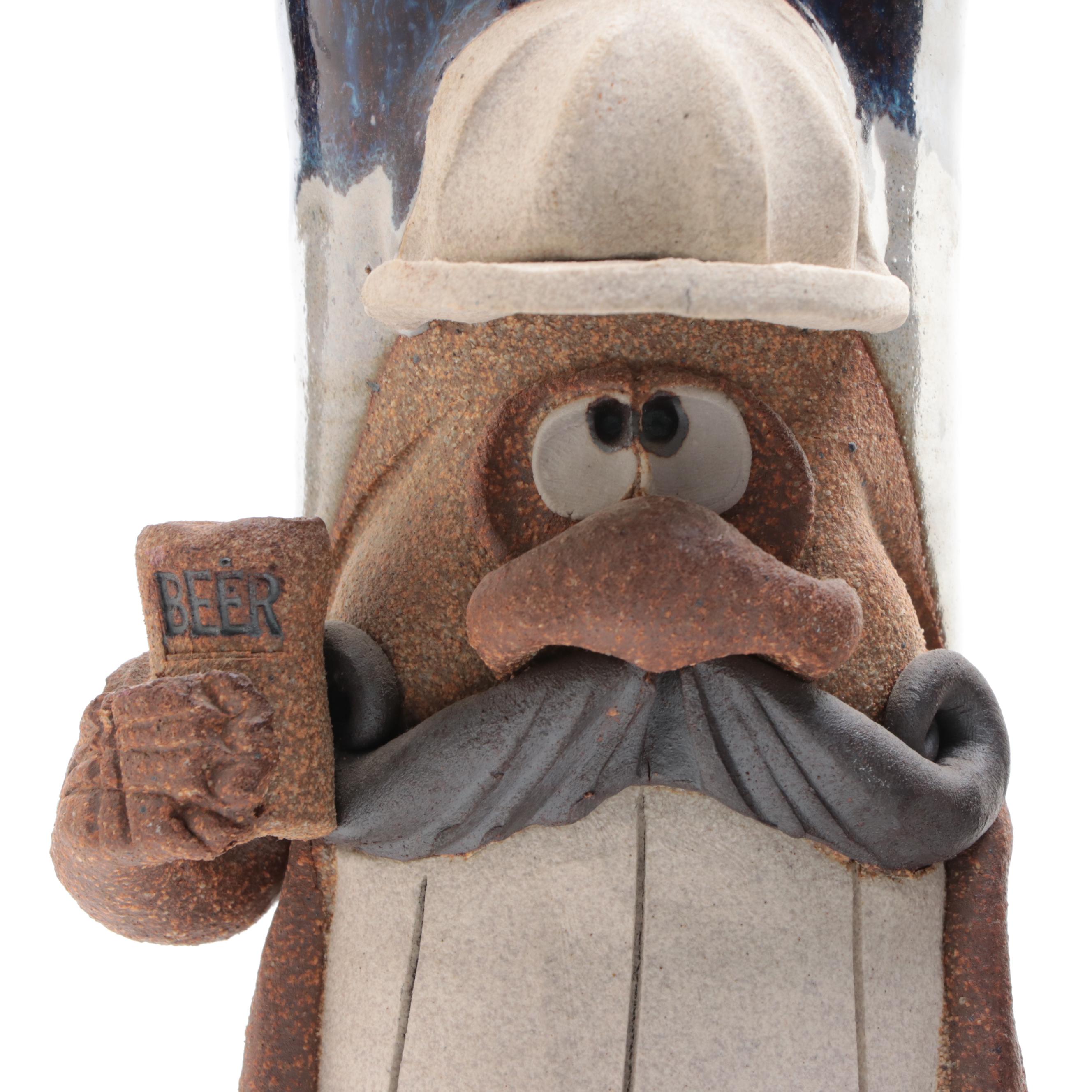 Studio Pottery Character Mugs and Figurine