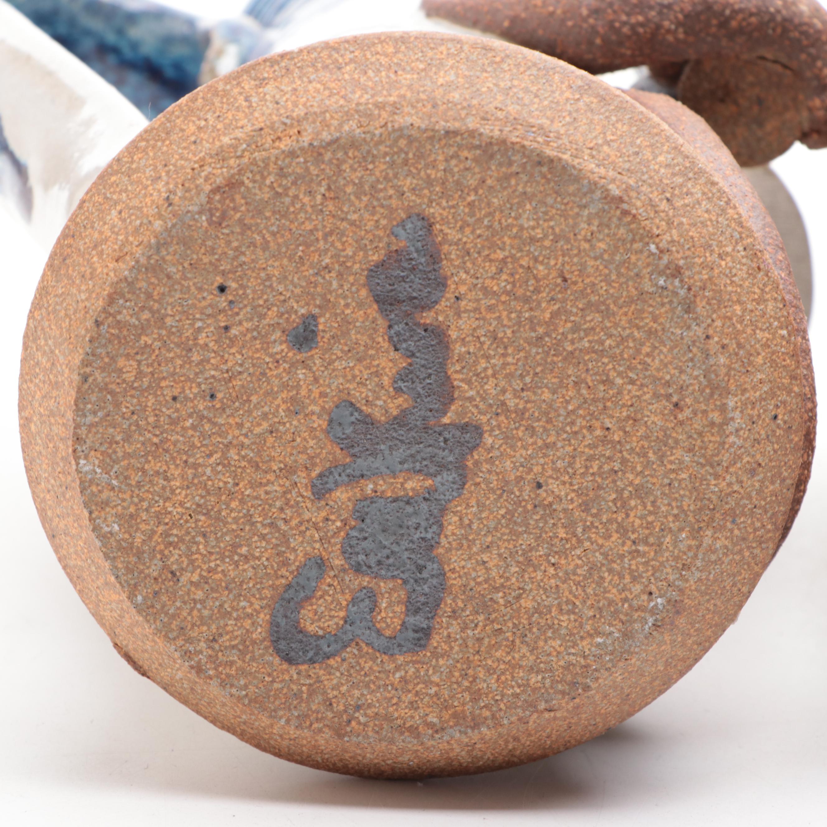 Studio Pottery Character Mugs and Figurine