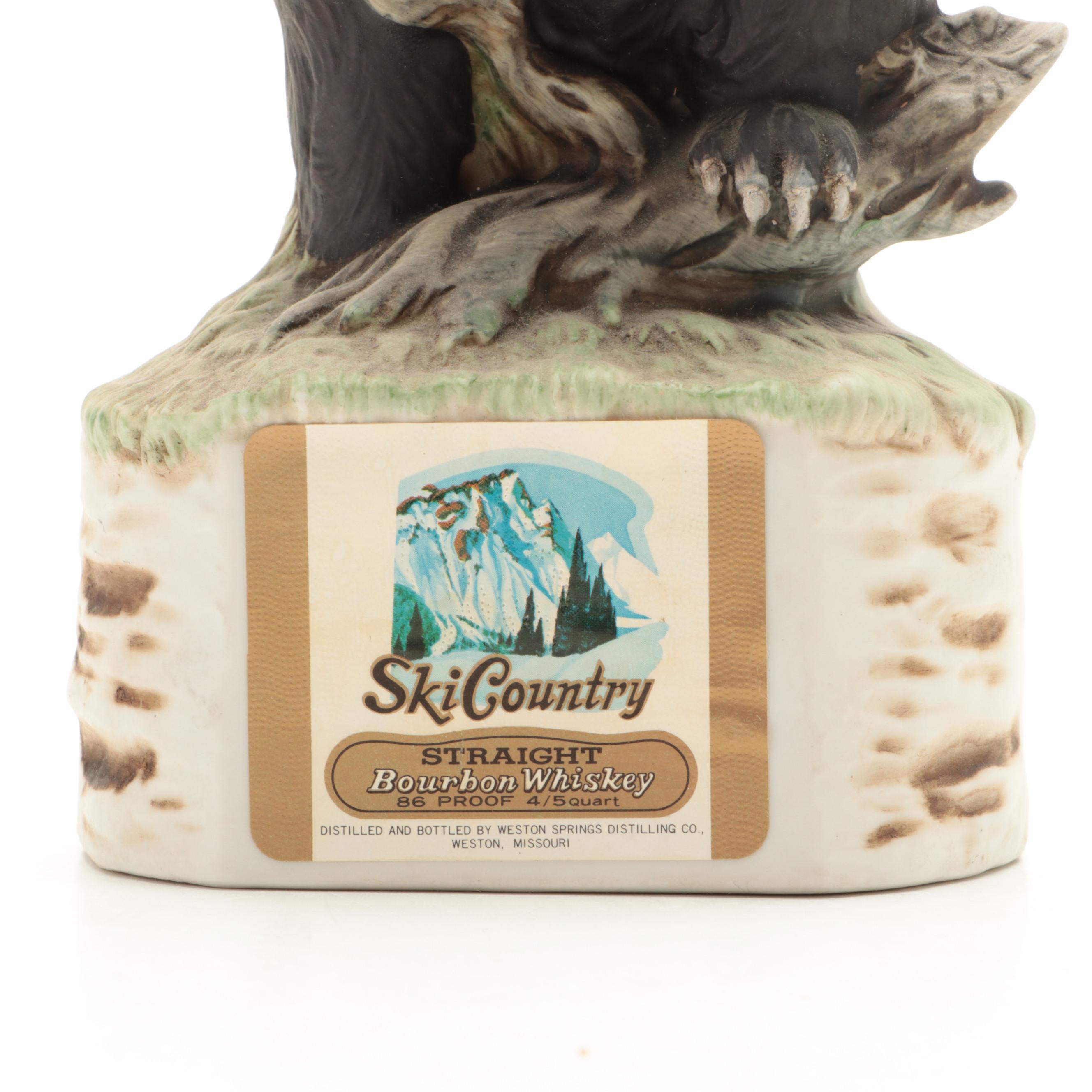 Ski-Country "Brown Bear" and Other Figural Ceramic Decanter