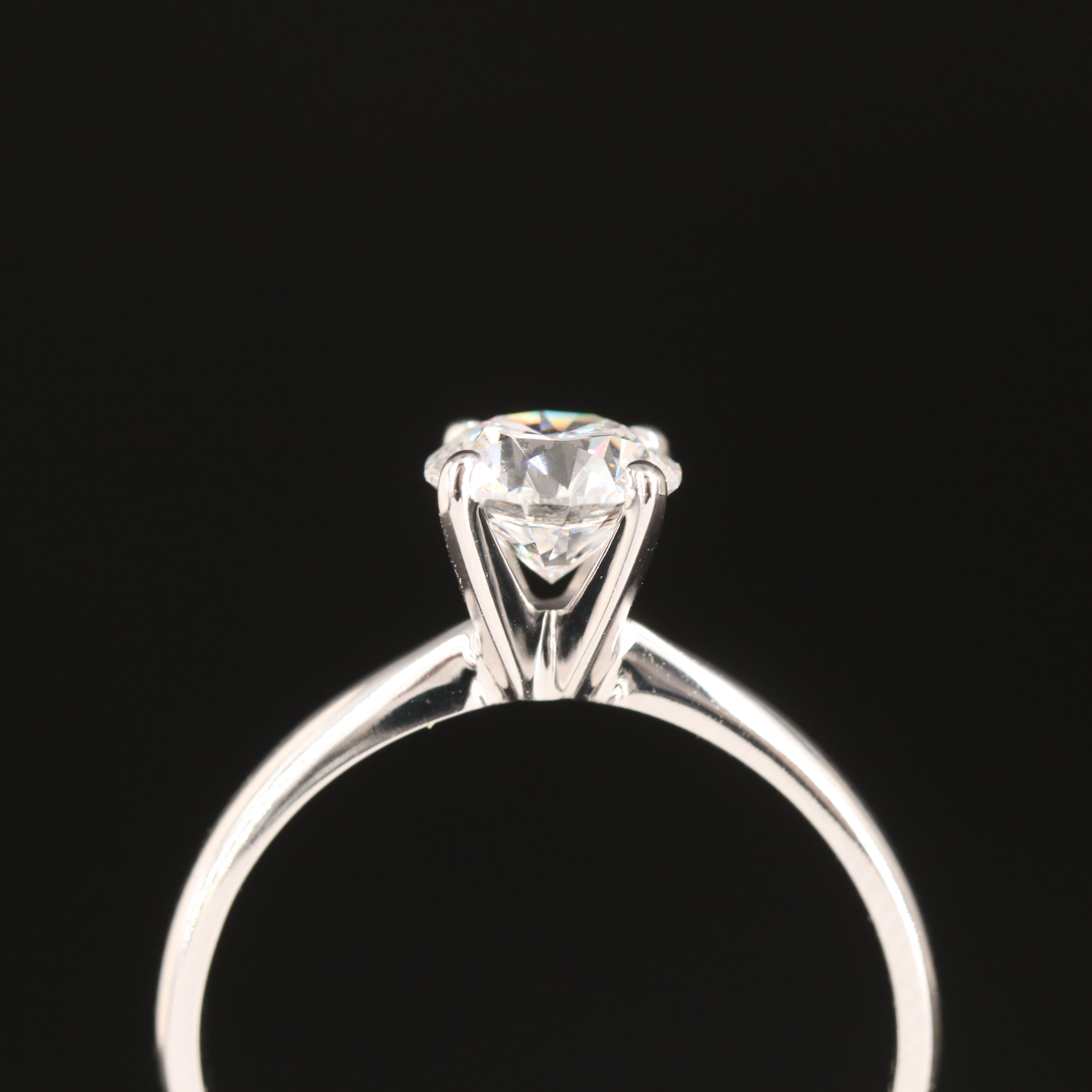 14K 1.00 CT Lab Grown Diamond Solitaire Ring with IGI Report