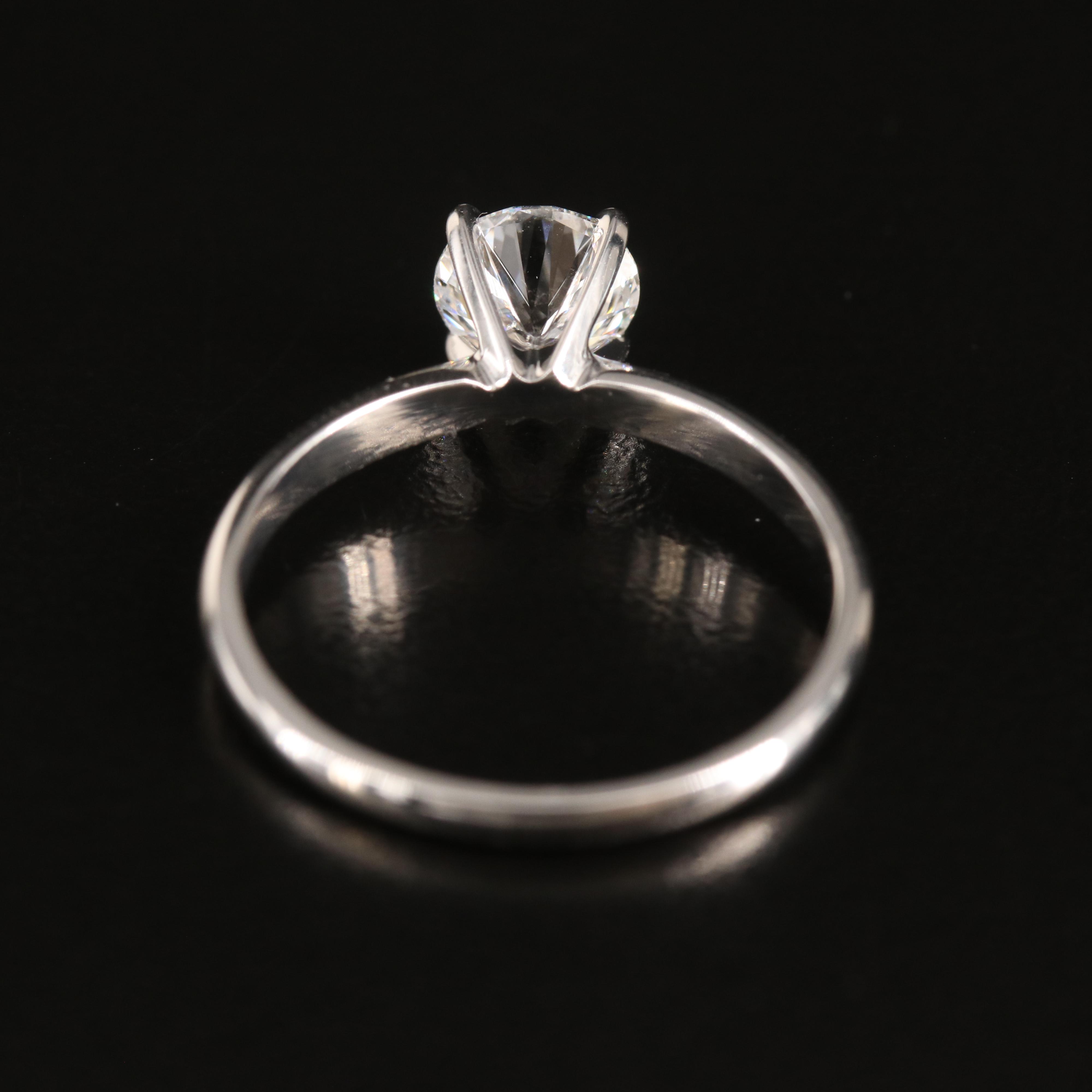 14K 1.00 CT Lab Grown Diamond Solitaire Ring with IGI Report