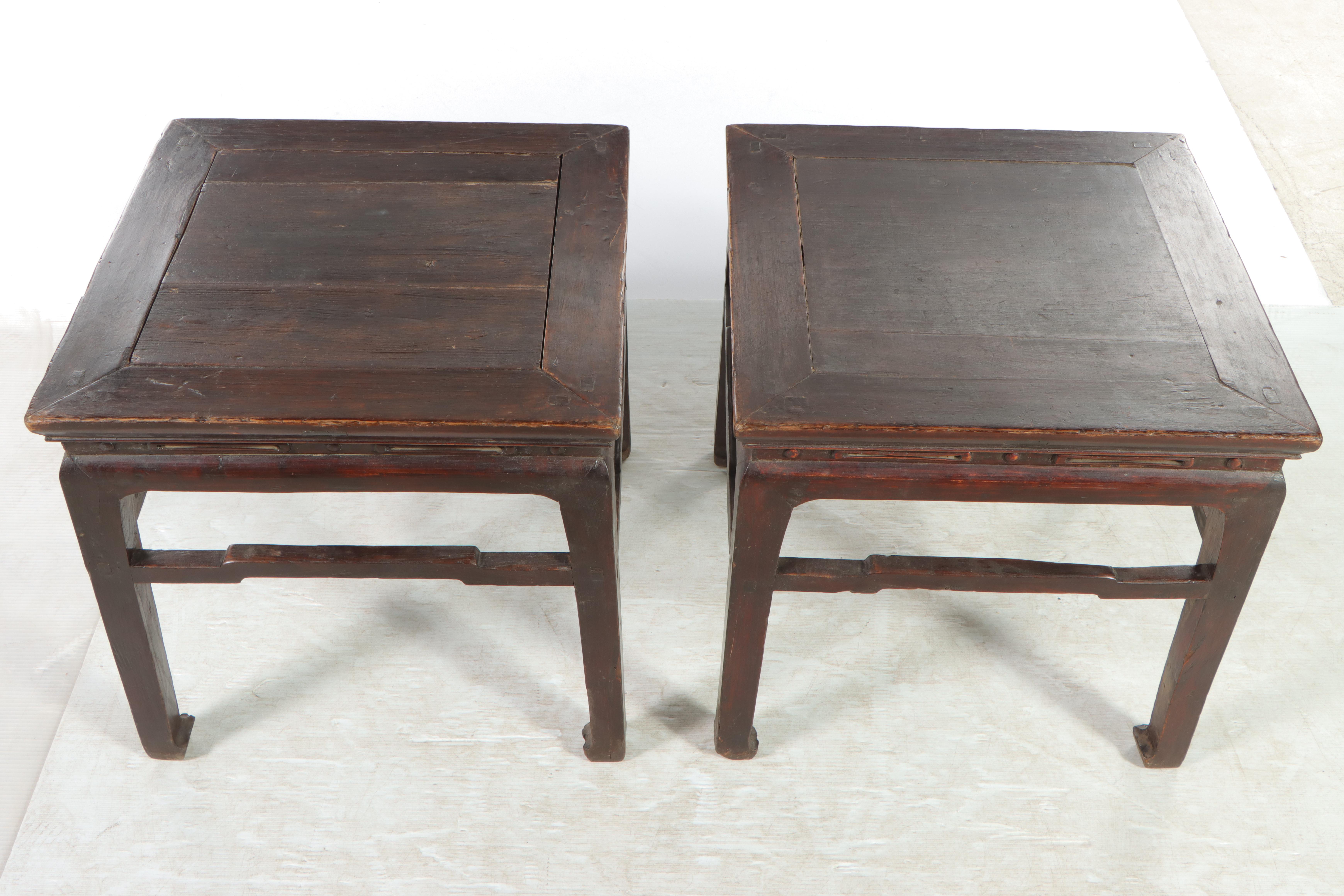Pair of Chinese Hardwood Side Tables