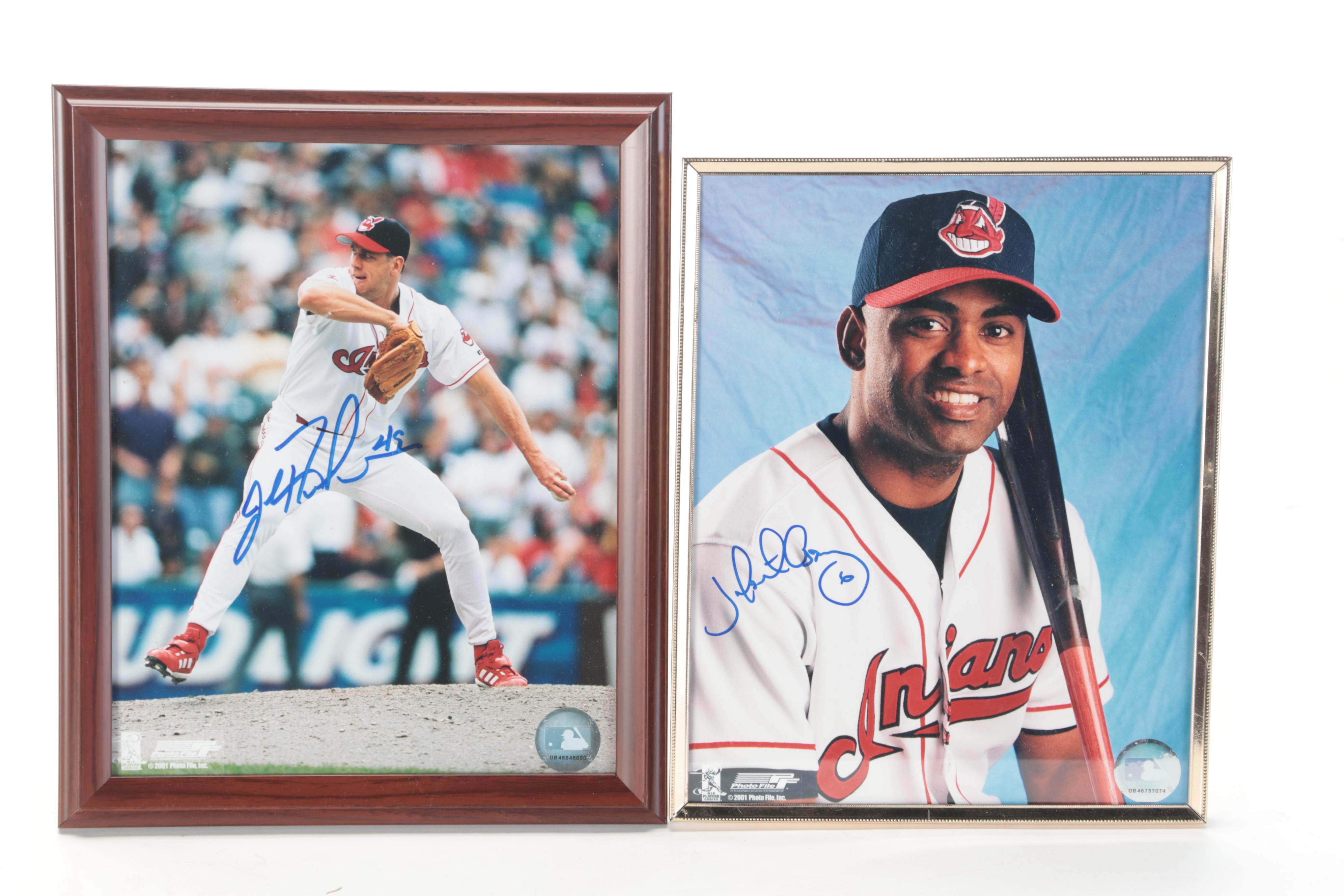 Cleveland Indians Signed Giclées with Signed Baseballs, Flag, Bats and More