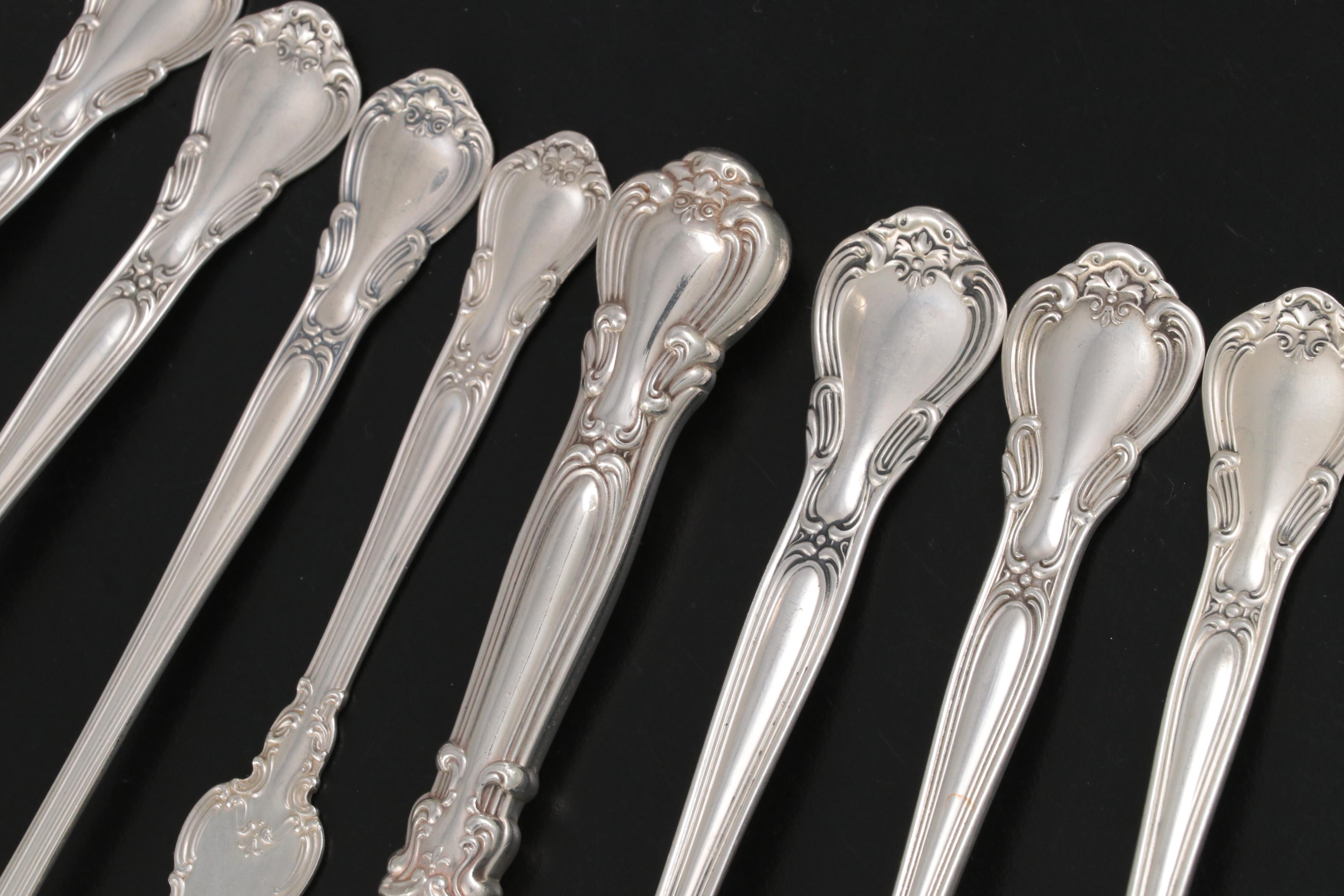 Gorham "Chantilly"and Other Sterling Silver Flatware with Serving Utensils