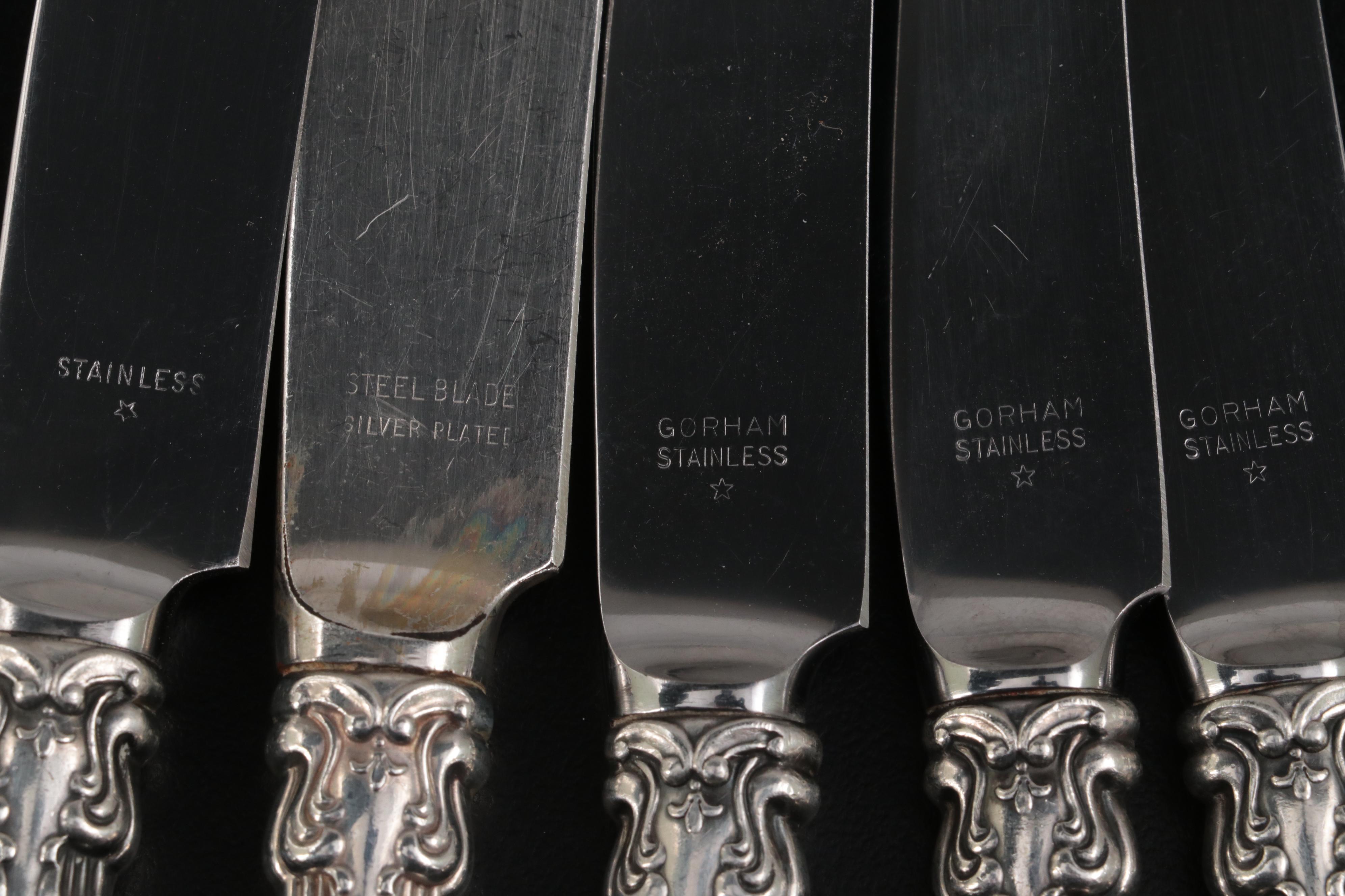 Gorham "Chantilly"and Other Sterling Silver Flatware with Serving Utensils