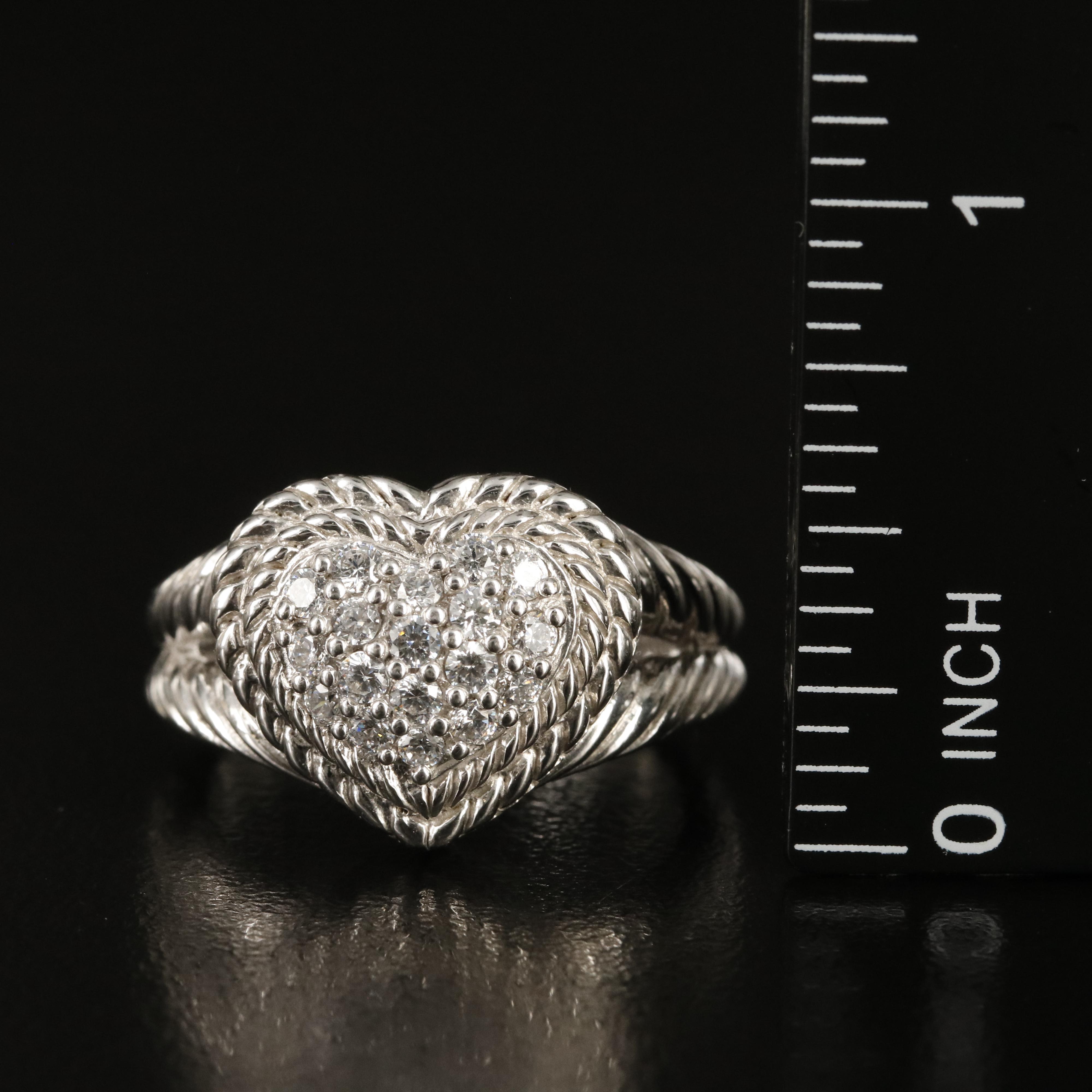Judith Ripka Sterling Ring Collection Including Cubic Zirconia