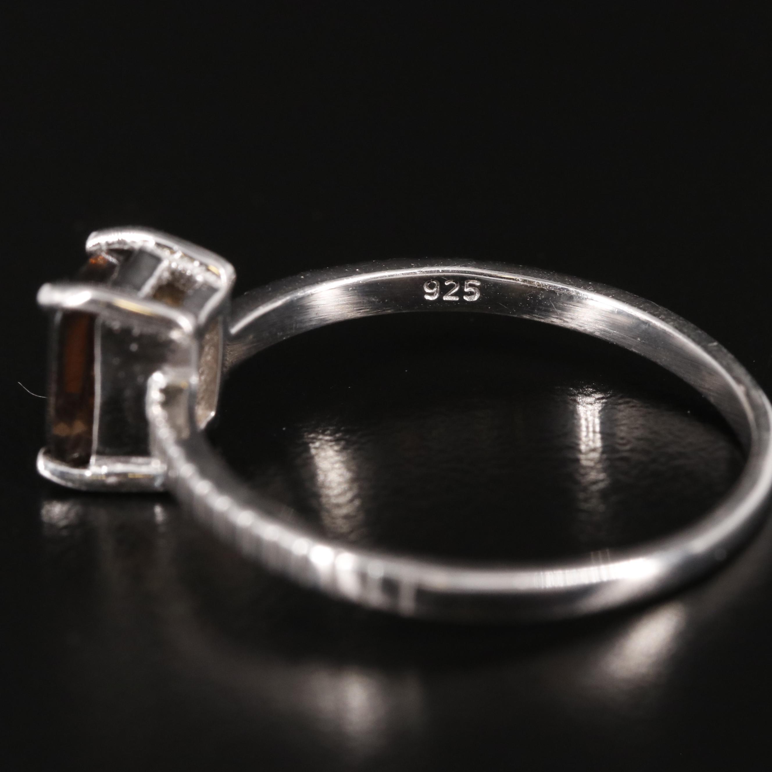 Sterling Silver Smoky Quartz Ring