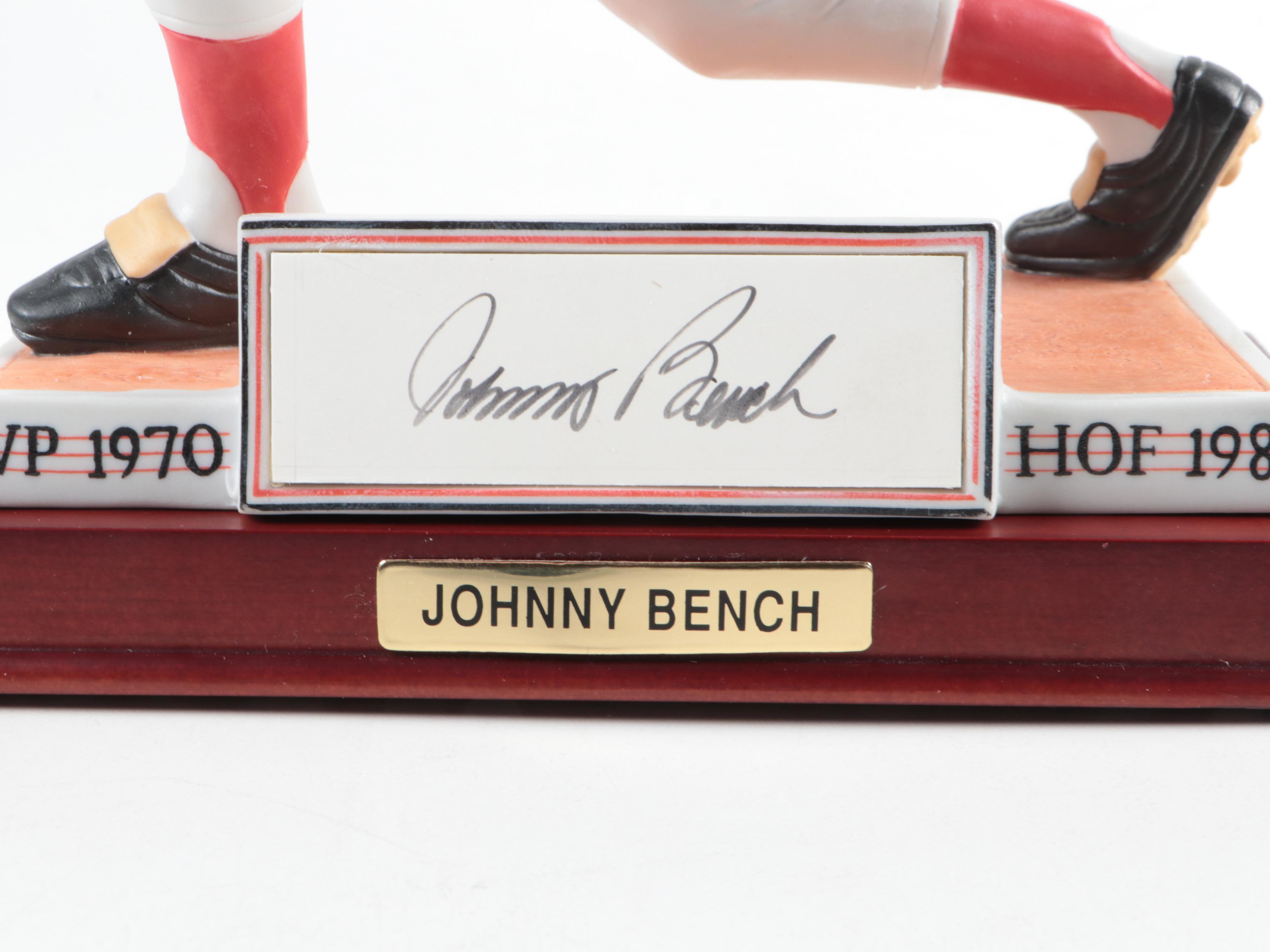 Sports Impressions Johnny Bench Signed Reds Limited Edition Porcelain Figurine