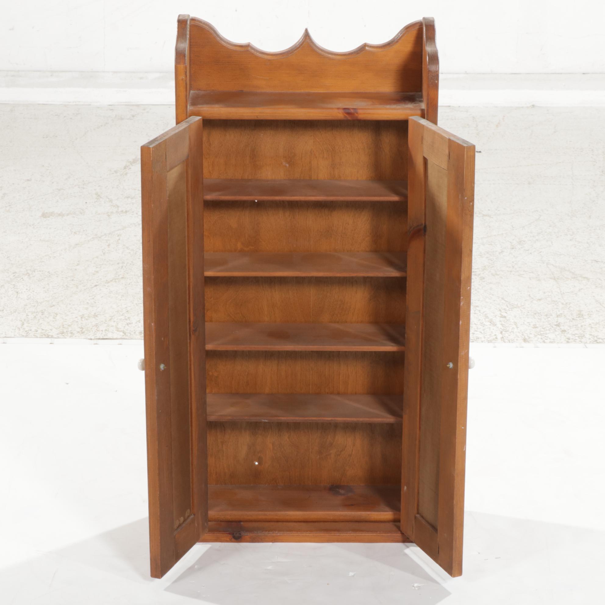 Early American Style Pine Cabinet, 1970s