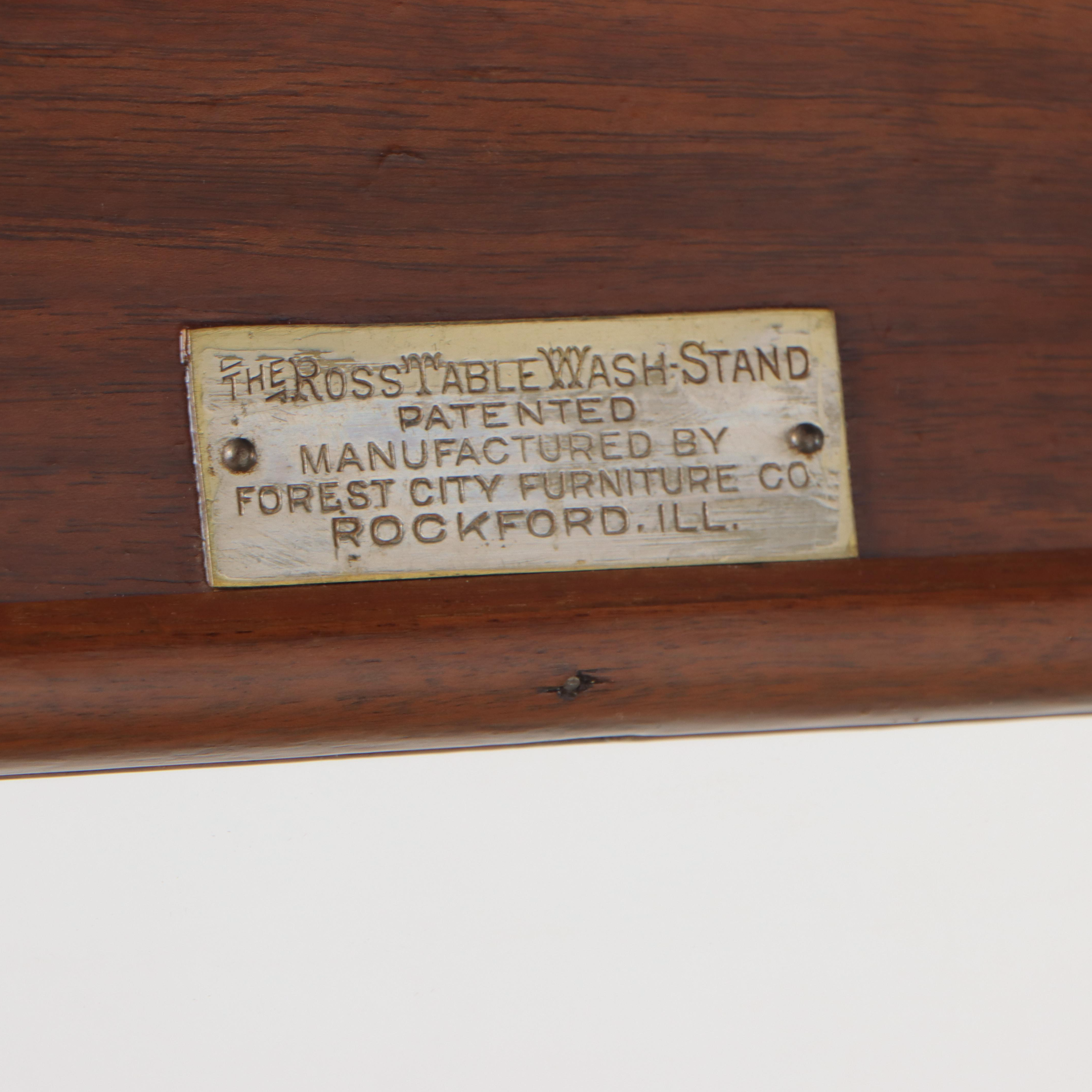 Victorian Forest City Furniture The Ross Table Wash-Stand in Walnut, Late 19th C