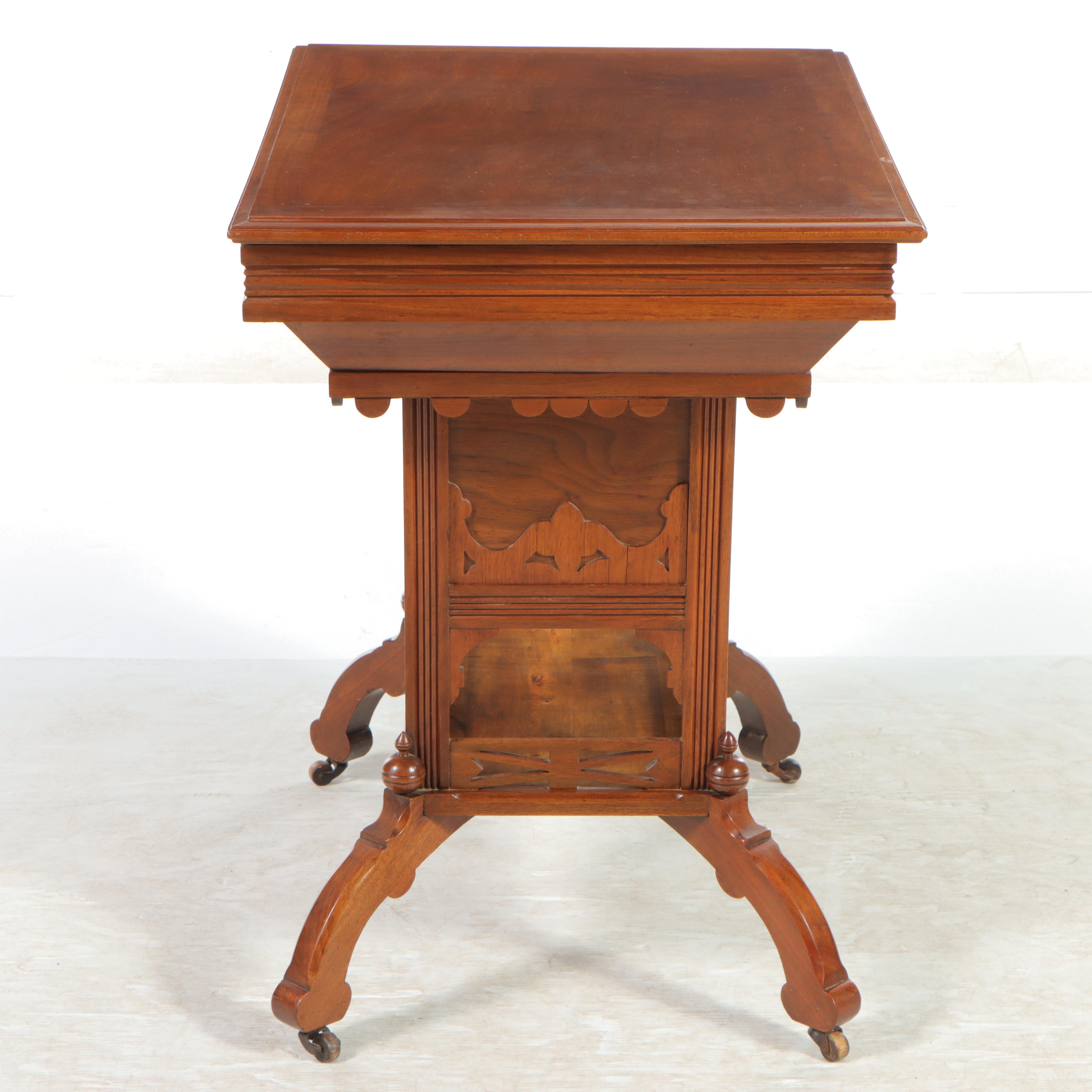 Victorian Forest City Furniture The Ross Table Wash-Stand in Walnut, Late 19th C