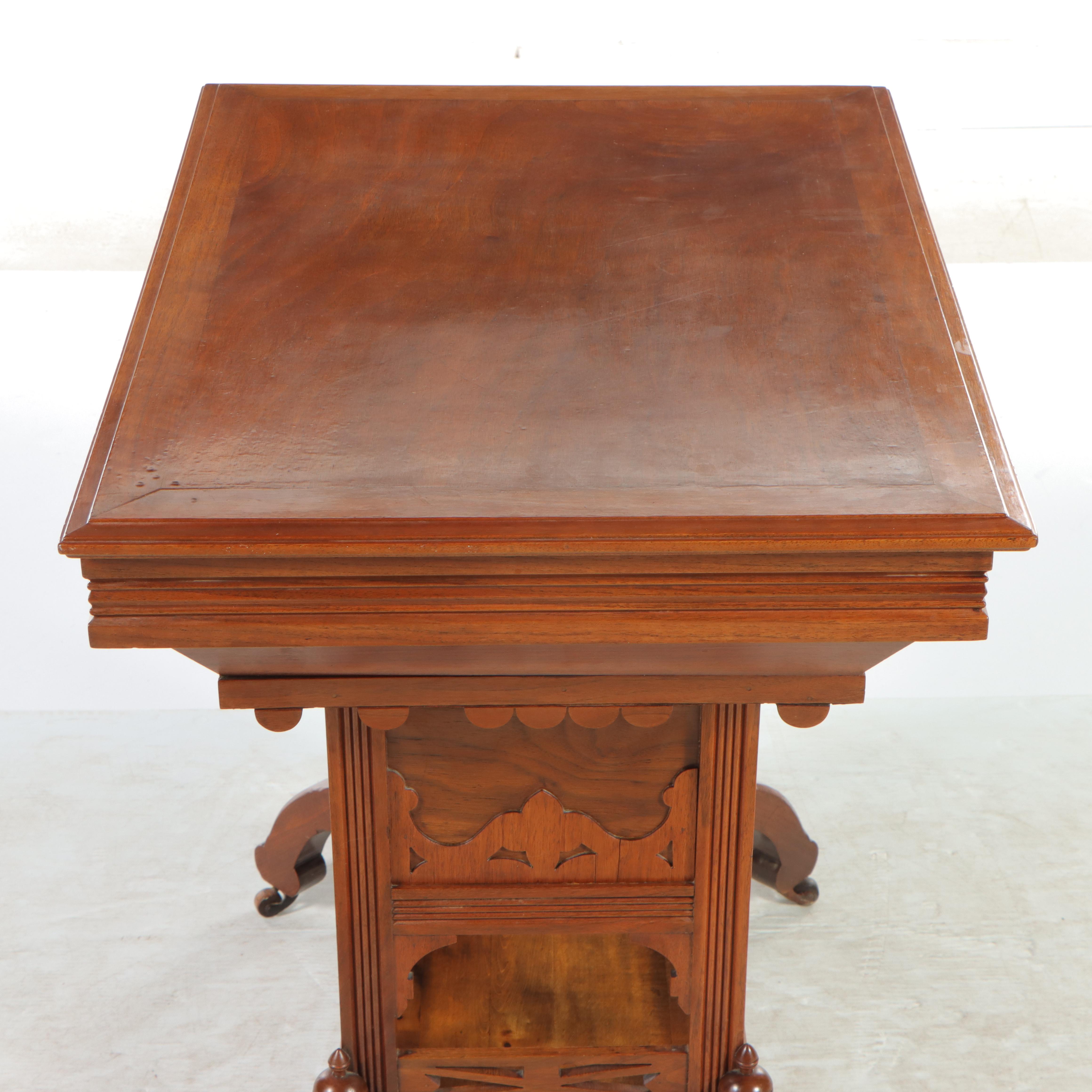 Victorian Forest City Furniture The Ross Table Wash-Stand in Walnut, Late 19th C