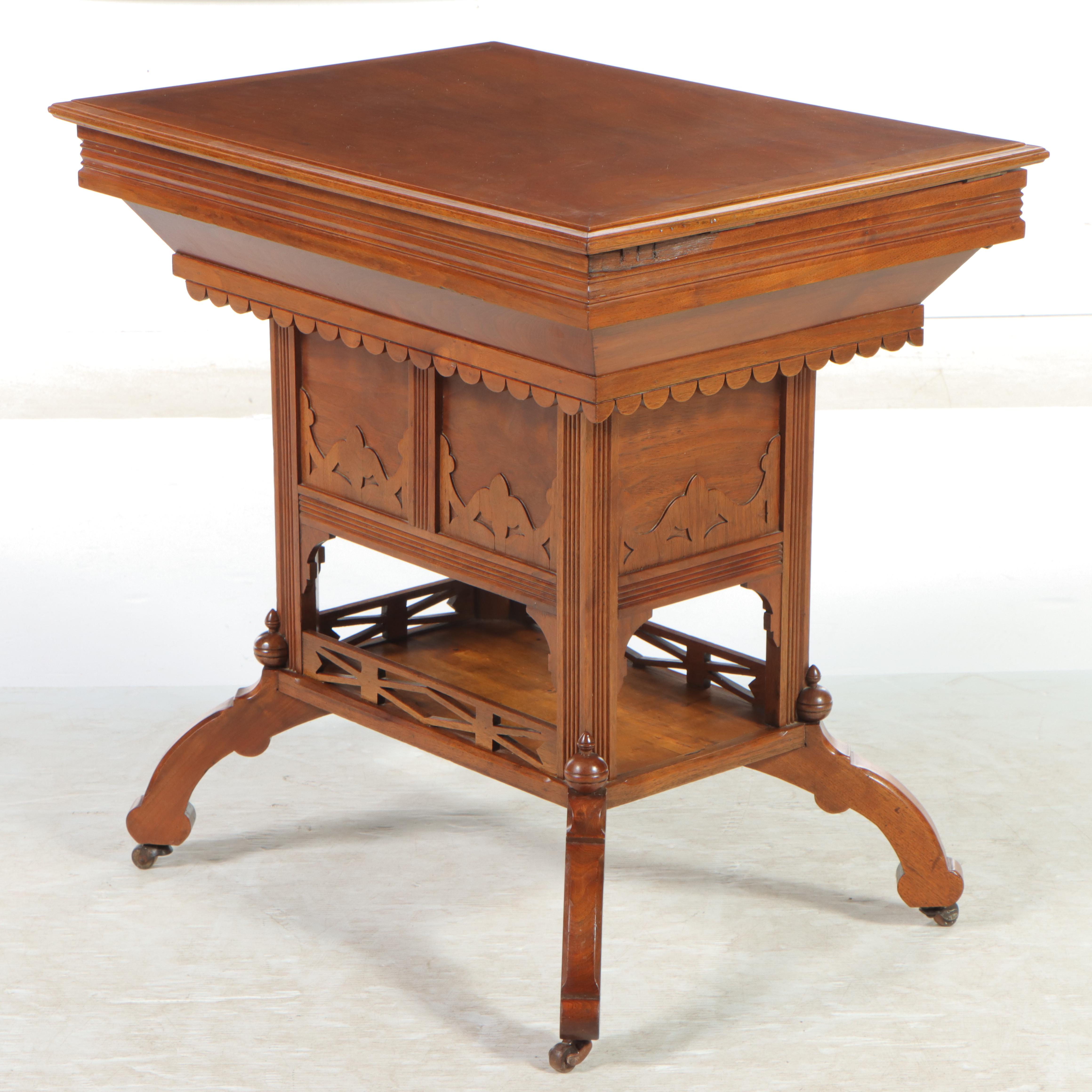 Victorian Forest City Furniture The Ross Table Wash-Stand in Walnut, Late 19th C